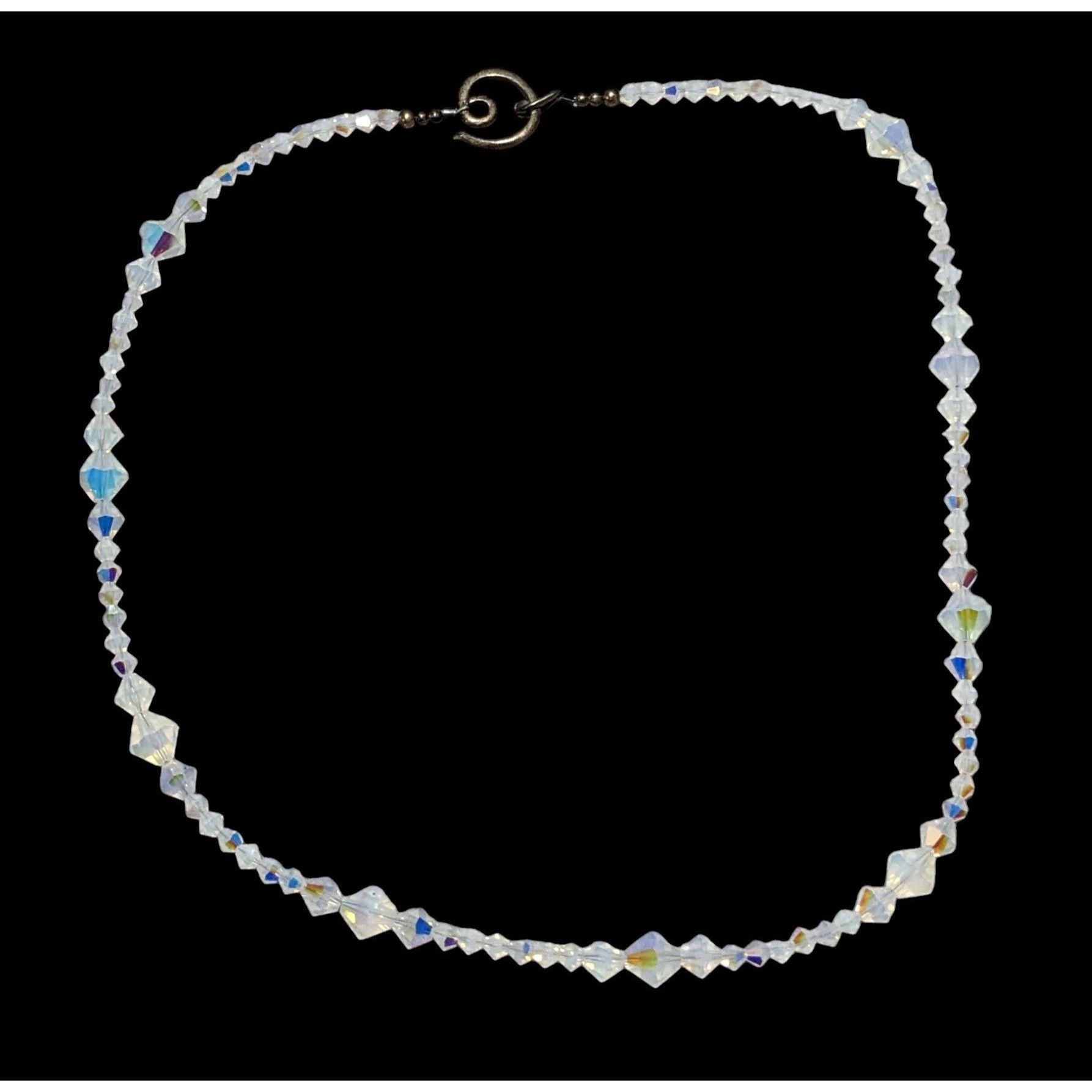Other Whimsical Sterling Aurora Borealis Glass Necklace Size ONE SIZE - 1 Thumbnail