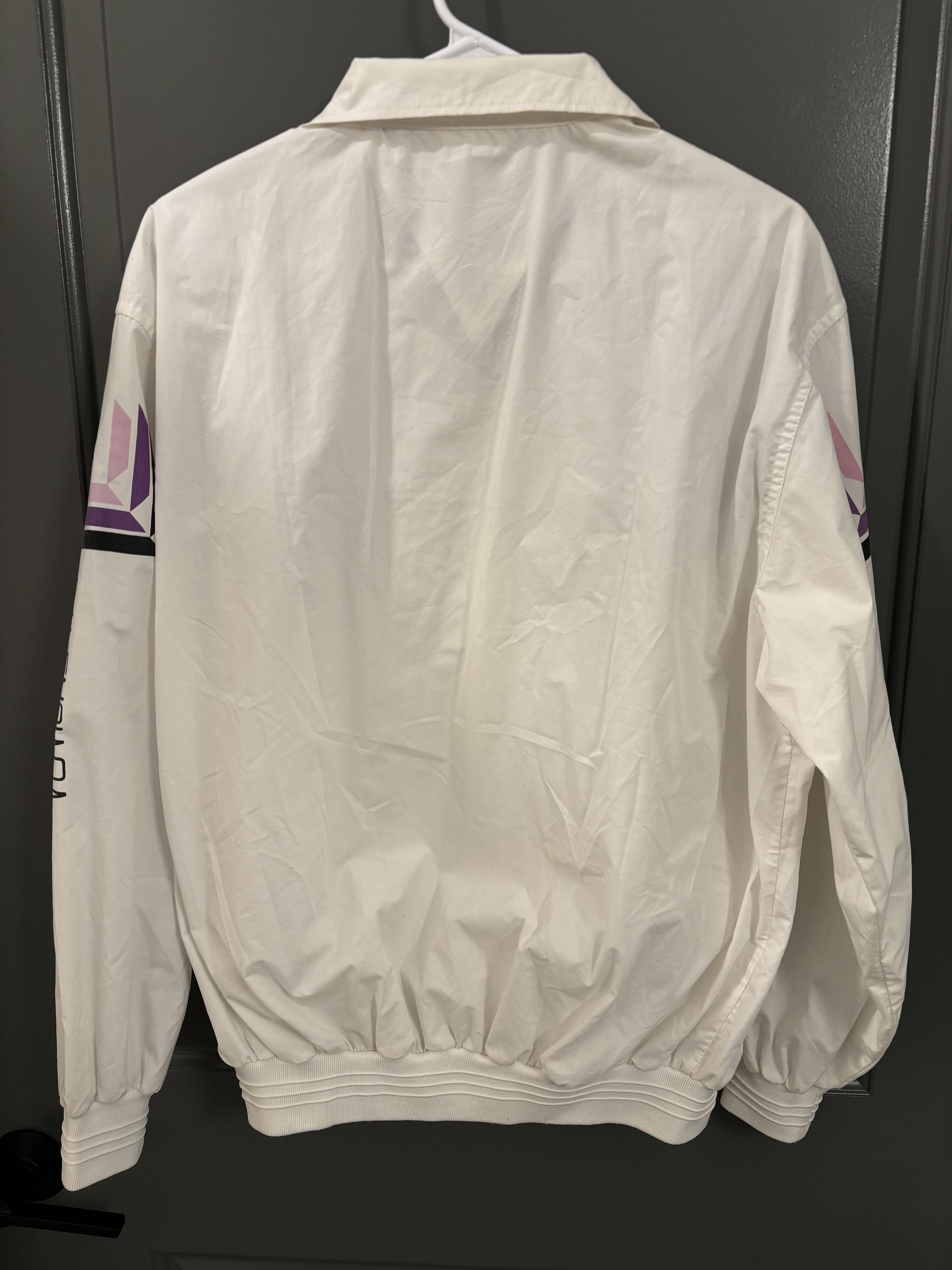 Balenciaga 1980s Balenciaga White Track Jacket Size US M / EU 48-50 / 2 - 2 Thumbnail
