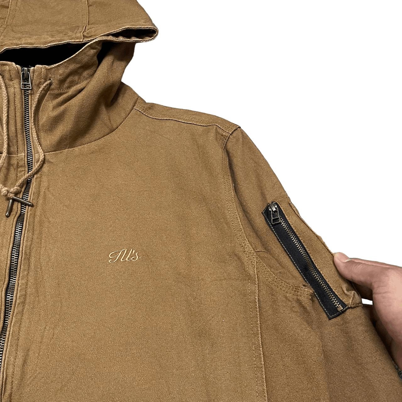 Japanese Brand Vintage Ill's Canvas Hooded Jacket Camo Linning Size US XL / EU 56 / 4 - 7 Thumbnail