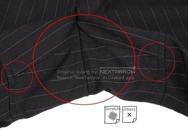 Other Comme Des Garcons size XS Black retro striped deformed pan Size 23" - 7 Thumbnail