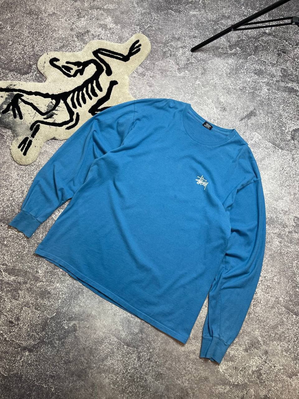 Stussy Stussy Rib Cage 3M Longsleeve Tee Storm Blue | Grailed