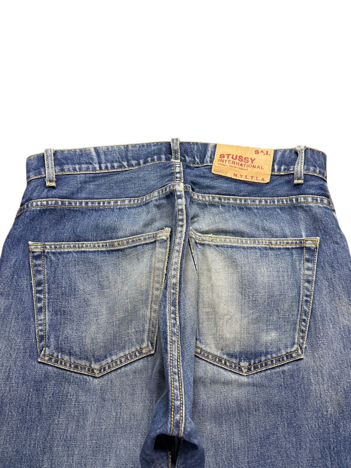Stussy Vintage Stussy Mud Wash Distressed Loose Baggy Jeans Size US 34 / EU 50 - 8 Thumbnail