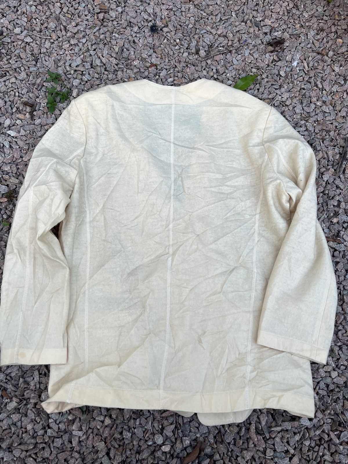 Japanese Brand Japanese Designer Lautreamont Light Yellow Wool Outerwear Size US L / EU 52-54 / 3 - 8 Thumbnail