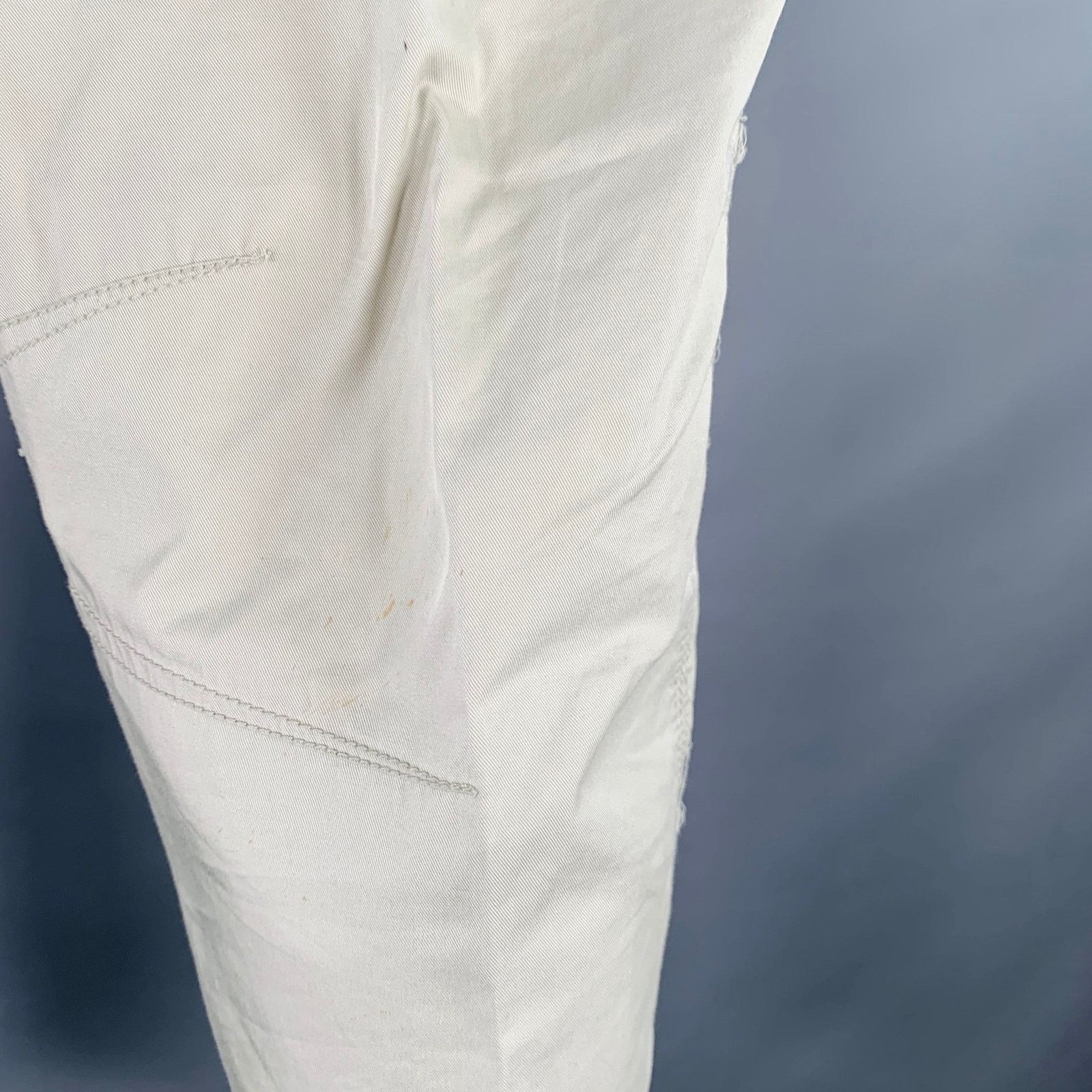 Lanvin LANVIN Size 32 Ivory Cotton Ankle Zip Flat Front Dress Pants Size US 32 / EU 48 - 8 Thumbnail