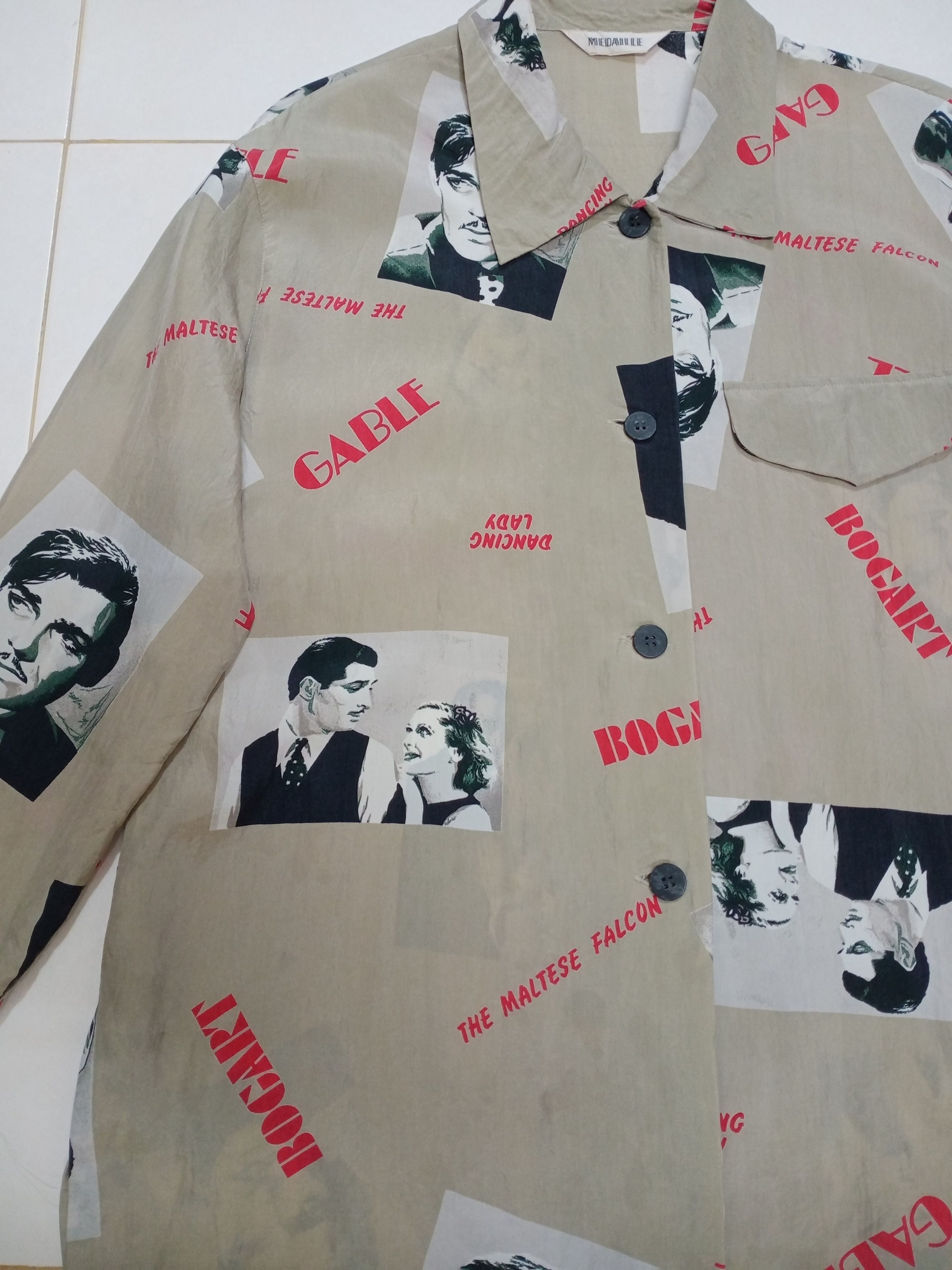 Japanese Brand × Vintage Rare Vintage Japanese Blouse Movie Print Size L / US 10 / IT 46 - 5 Thumbnail