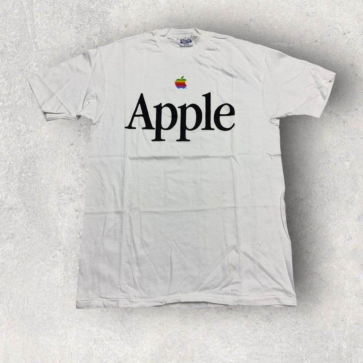 image of Vintage Apple Tee in White, Men's (Size XL)