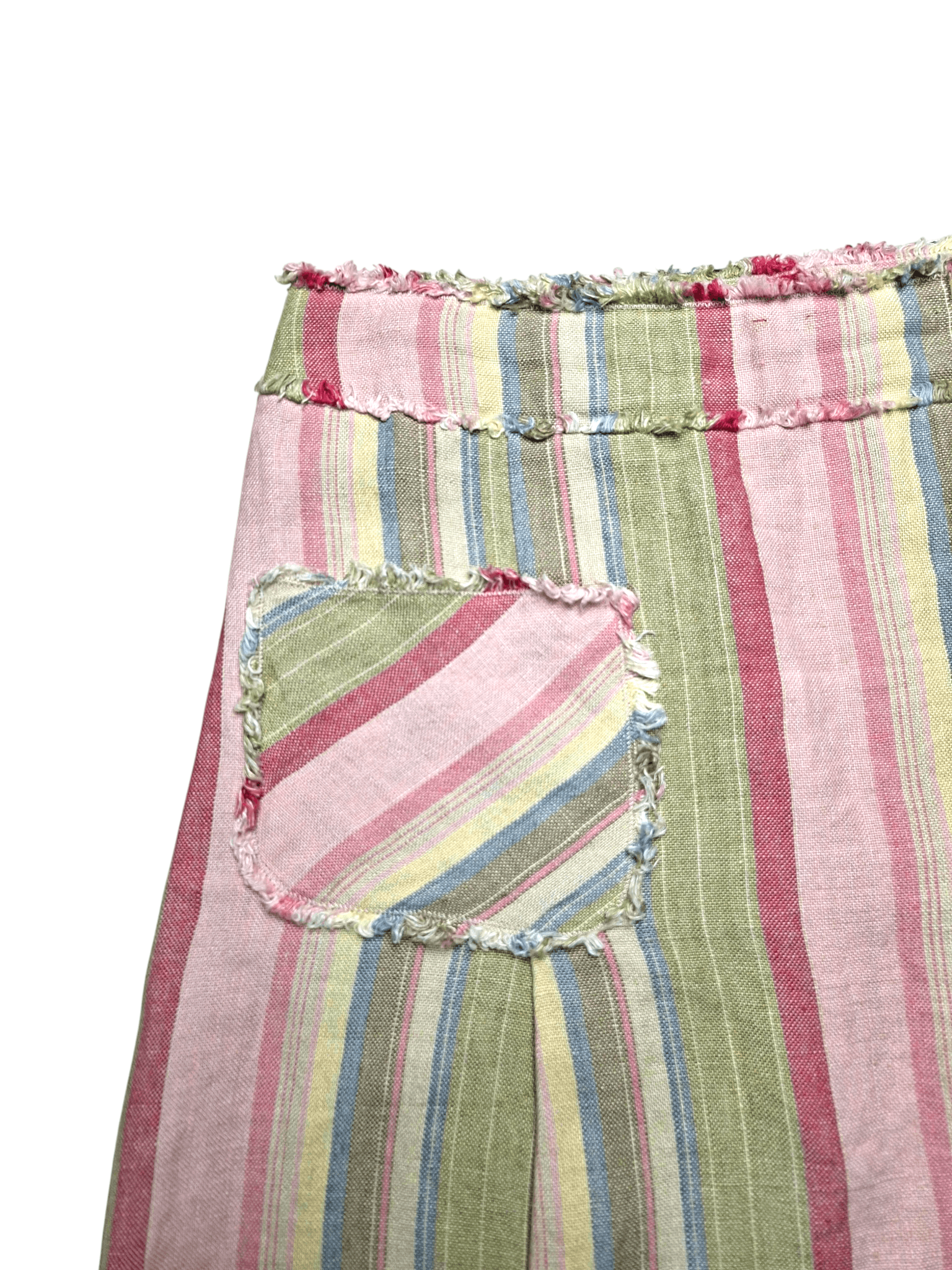 Moschino Vintage Moschino Cheap and Chic Linen Striped Skirt Size 28" / US 6 / IT 42 - 3 Thumbnail