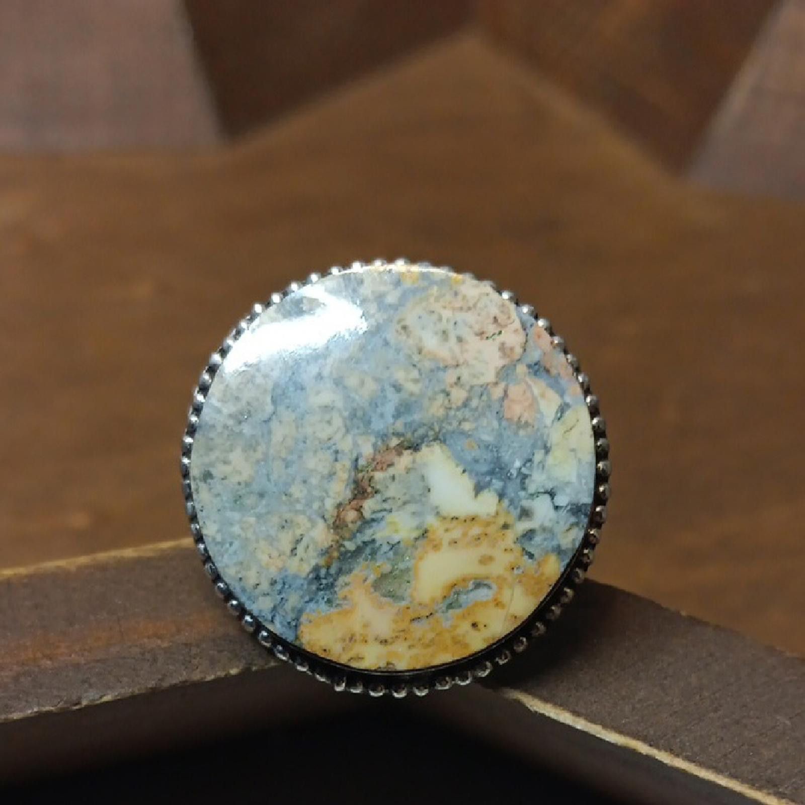 Designer Elegant Maligano Jasper Stone Ring Size ONE SIZE - 1 Thumbnail