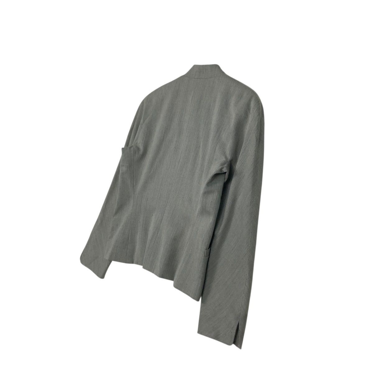 Hermes 🔥VINTAGE CROPPED BUTTON JACKET HERMES PARIS RICH GREY Size S / US 4 / IT 40 - 12 Thumbnail