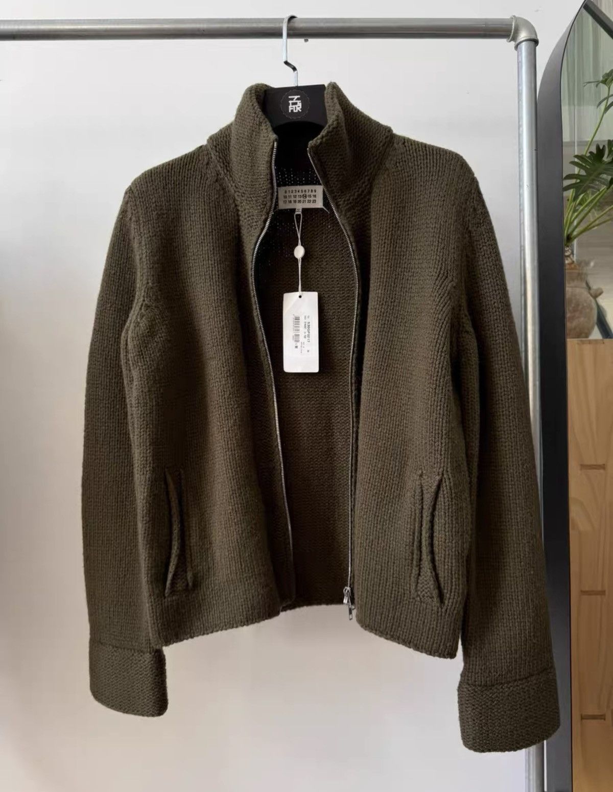 MAISON MARGIELA Fall/Winter 2017 Wool Knit Zip Jacket