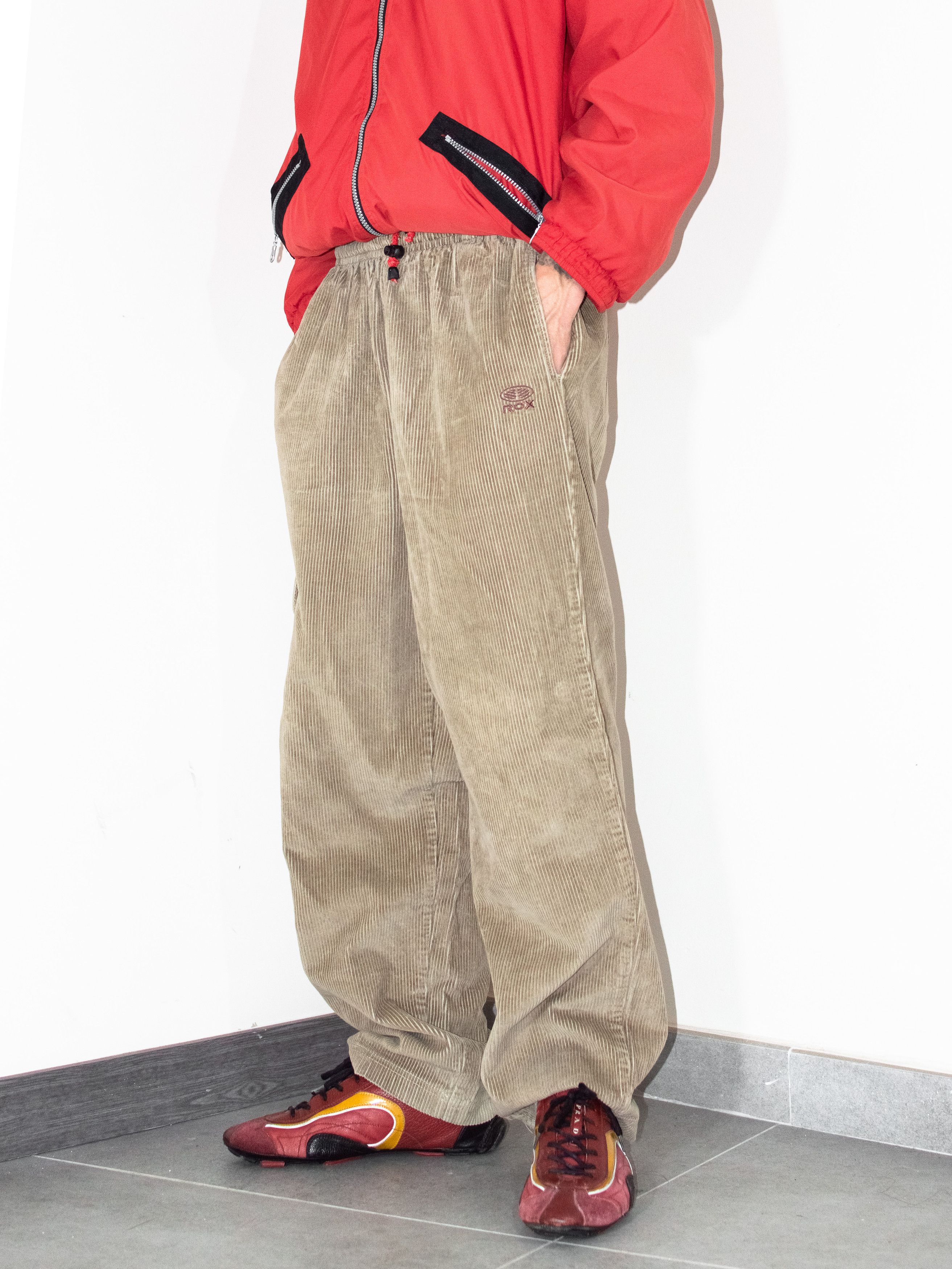 Vintage Y2K Vintage Brown corduroy wide legged long trousers Size US 28 / EU 44 - 1 Thumbnail
