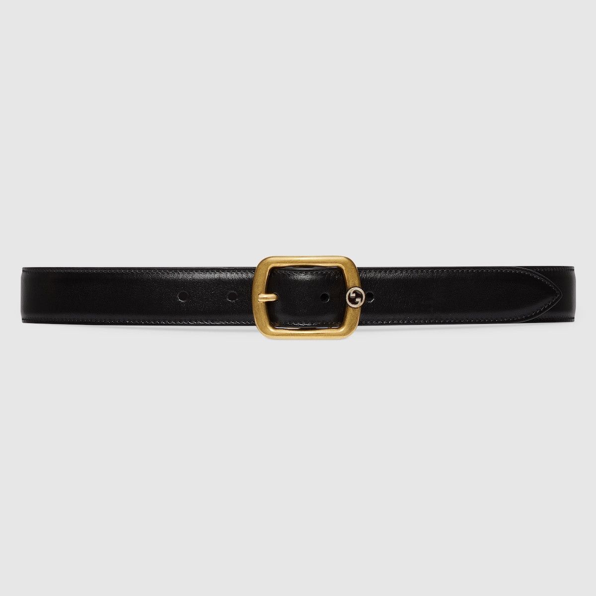 o1mt1gz0225 Size: 95 / Belt With Rectangular Buckle in Black