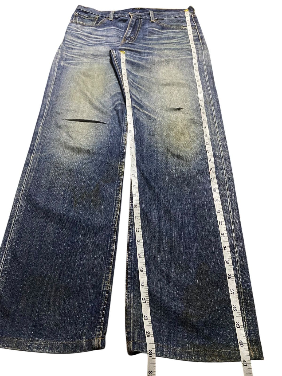 Levi's Vintage Levis 702 Mud Wash Distressed Loose Jeans Size US 31 - 14 Thumbnail