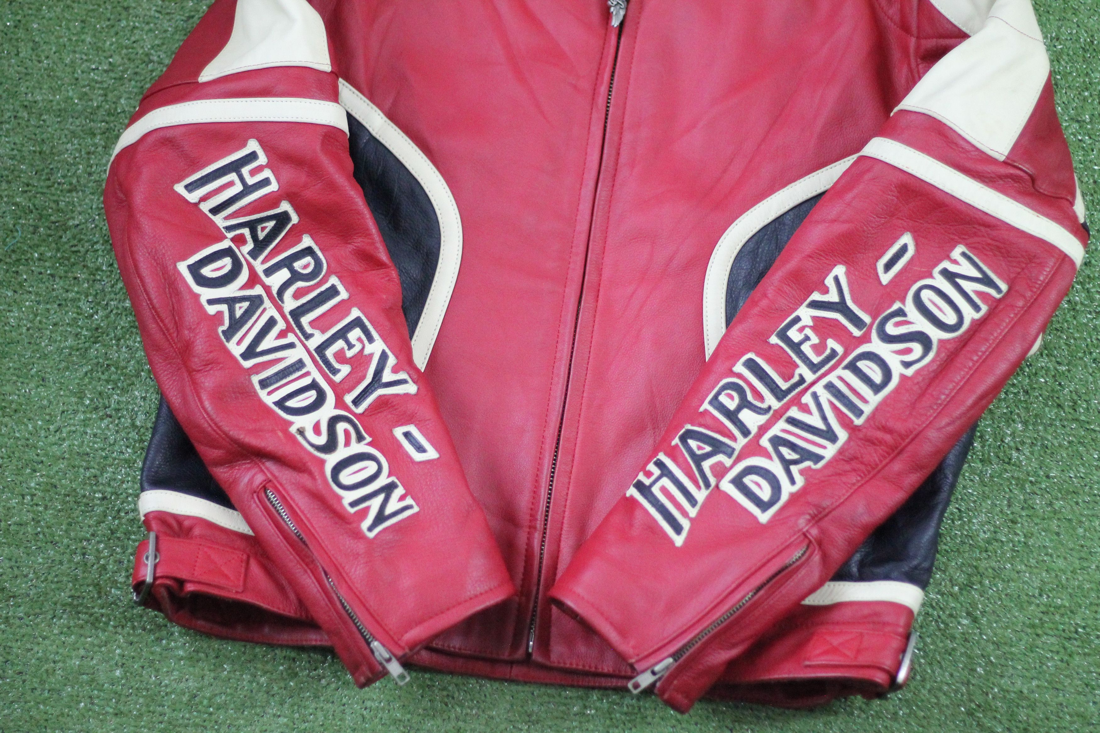 Harley Davidson × Vintage RARE! Vintage HARLEY DAVIDSON Leather Jacket. Size US L / EU 52-54 / 3 - 19 Thumbnail