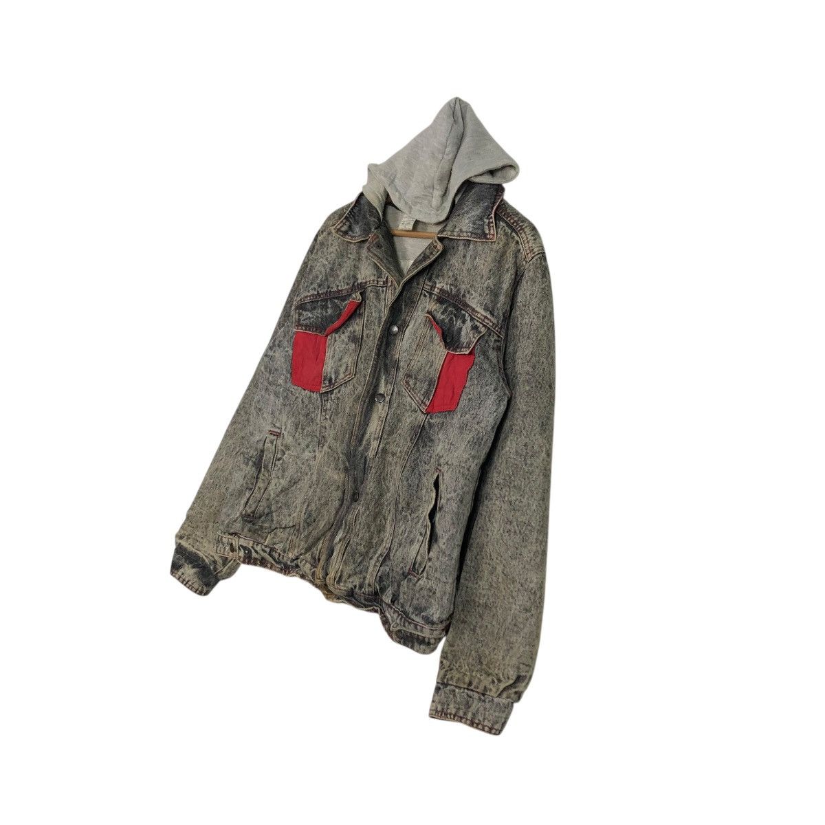 Japanese Brand 🔥VINTAGE BIKER BOMBER JACKET DENIM JAPAN ISSEY MIYAKE Size US L / EU 52-54 / 3 - 4 Thumbnail