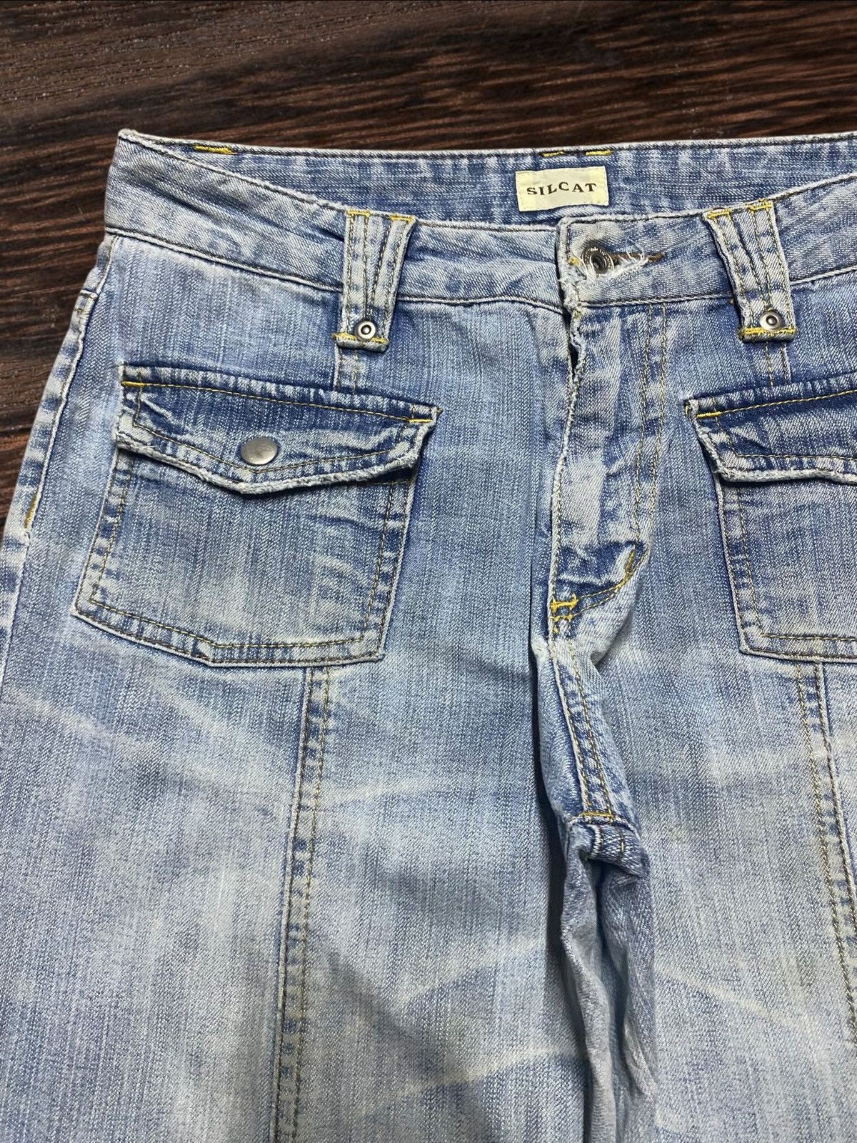 Japanese Brand Vintage Japanese Brand Silcat Bush Pant Light Wash Baggy Size US 30 / EU 46 - 7 Thumbnail
