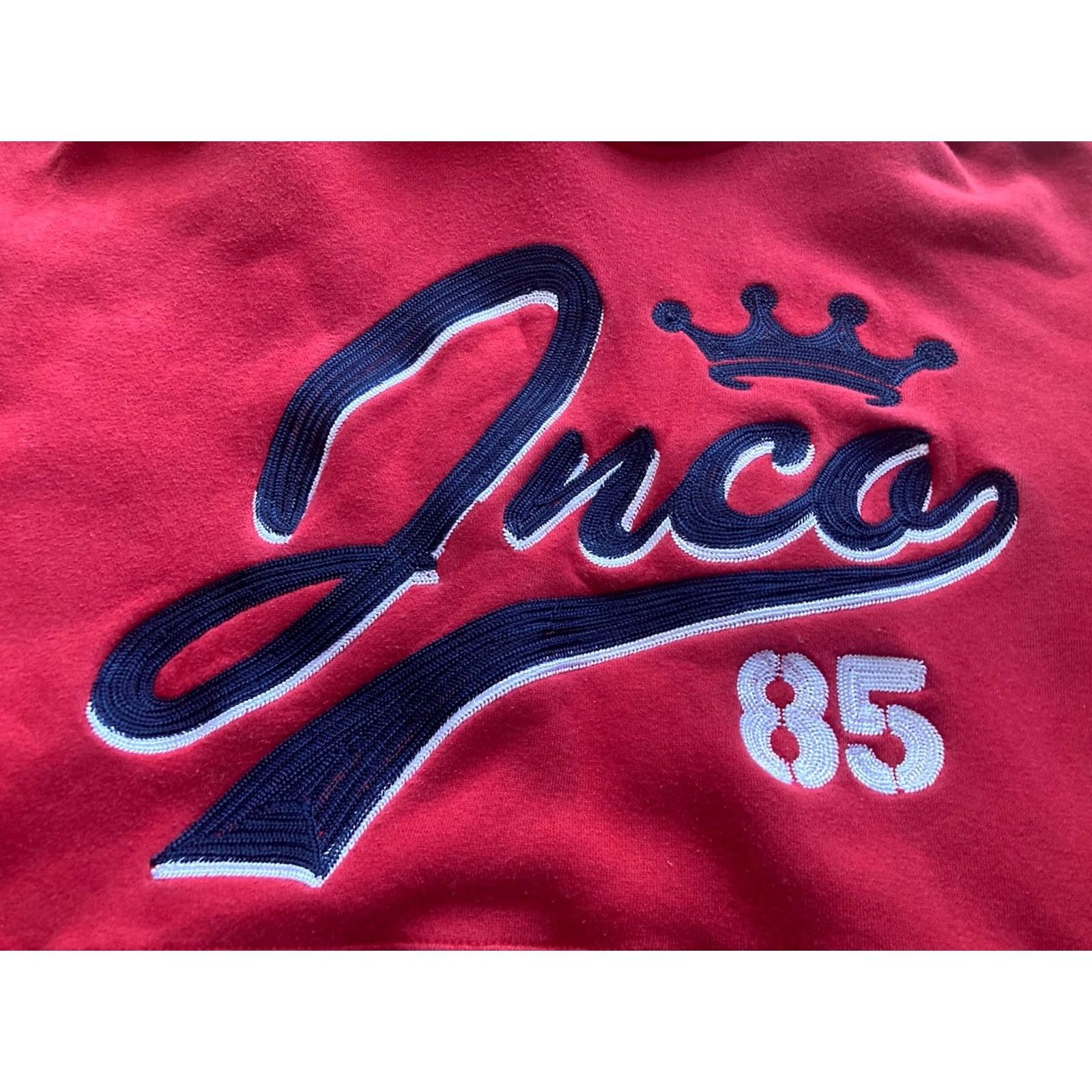 JNCO VINTAGE JNCO Hoodie Mens Large Red Heavyweight Crown Embroidered 90s Y2K Skateboarding Crew Neck Pullover Sleeves Long Pockets Hooded Size US L / EU 52-54 / 3 - 5 Thumbnail