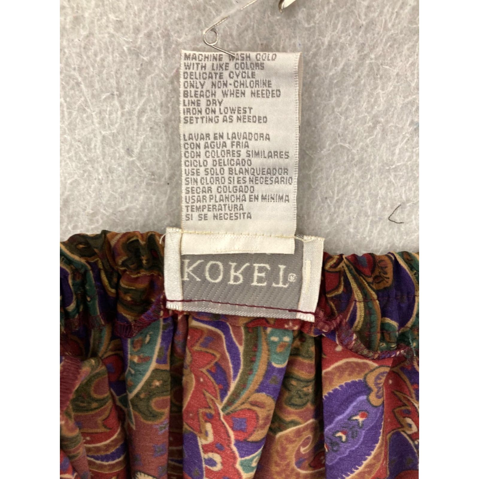 Vintage VINTAGE Koret Skirt Womens 10P Paisley Floral A Line 90s Size 32" / US 10 / IT 46 - 7 Thumbnail