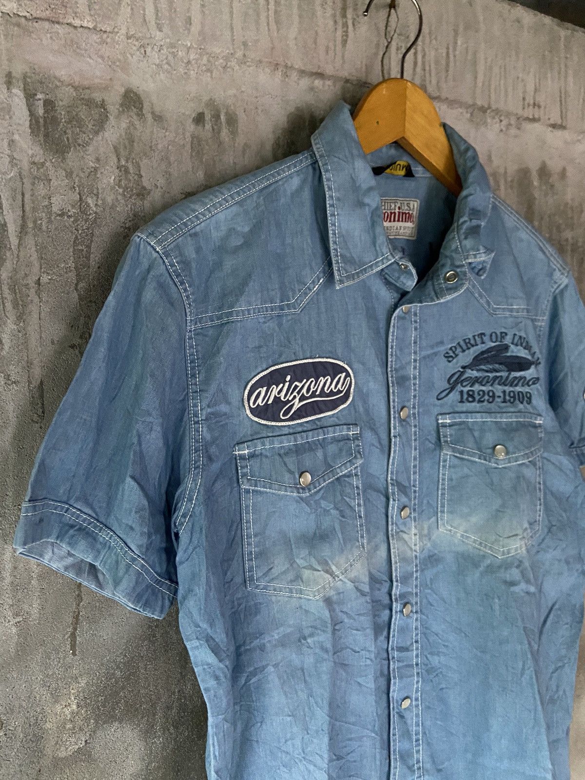If Six Was Nine CHIEF U.S.A WORKSHIRT APACHE GERONIMO Size US M / EU 48-50 / 2 - 5 Thumbnail