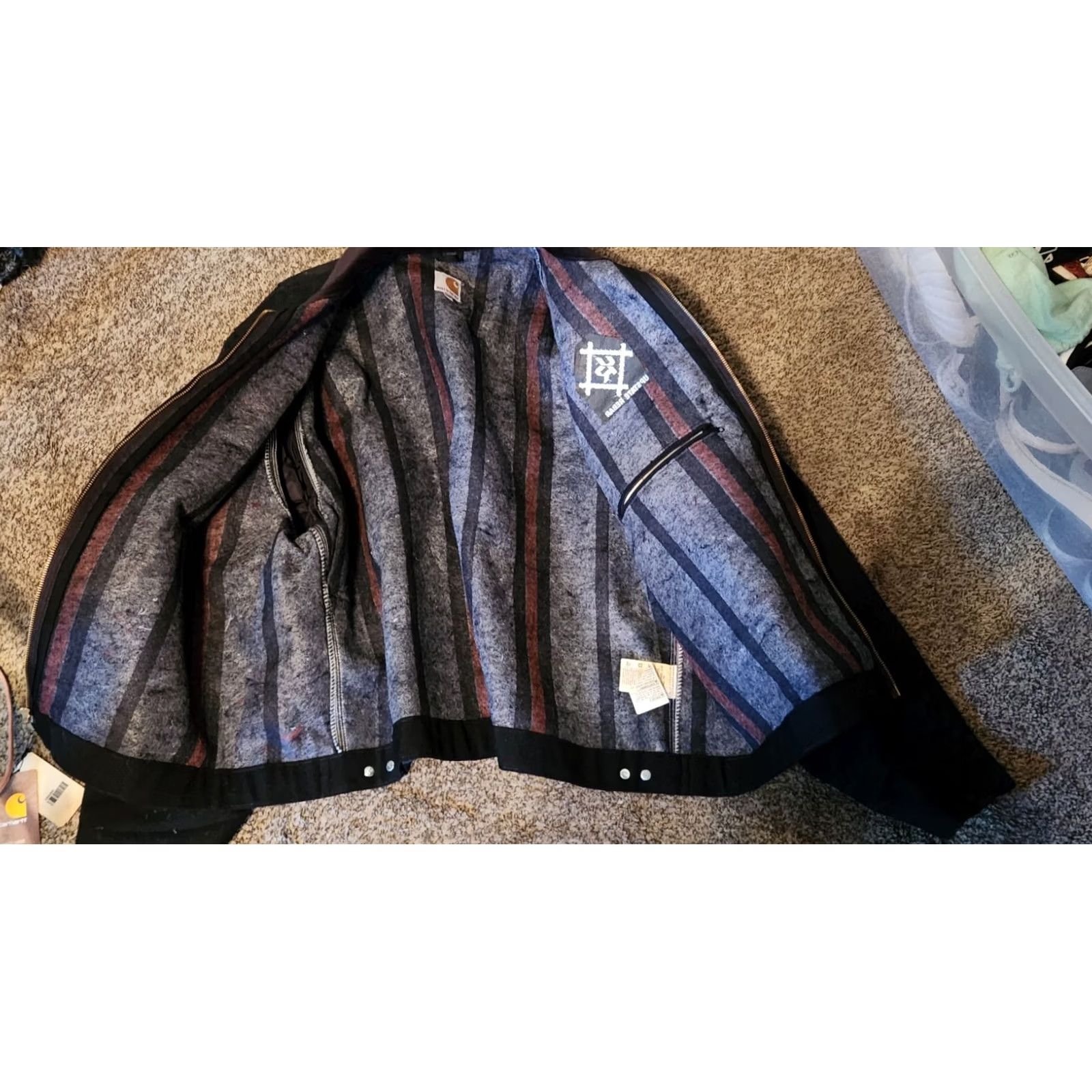 Carhartt VINTAGE Carhartt Detroit Jacket 2XL Mens Black Blanket Lined Heavy Work Coat USA J001 BLK NWT Size US XXL / EU 58 / 5 - 2 Thumbnail