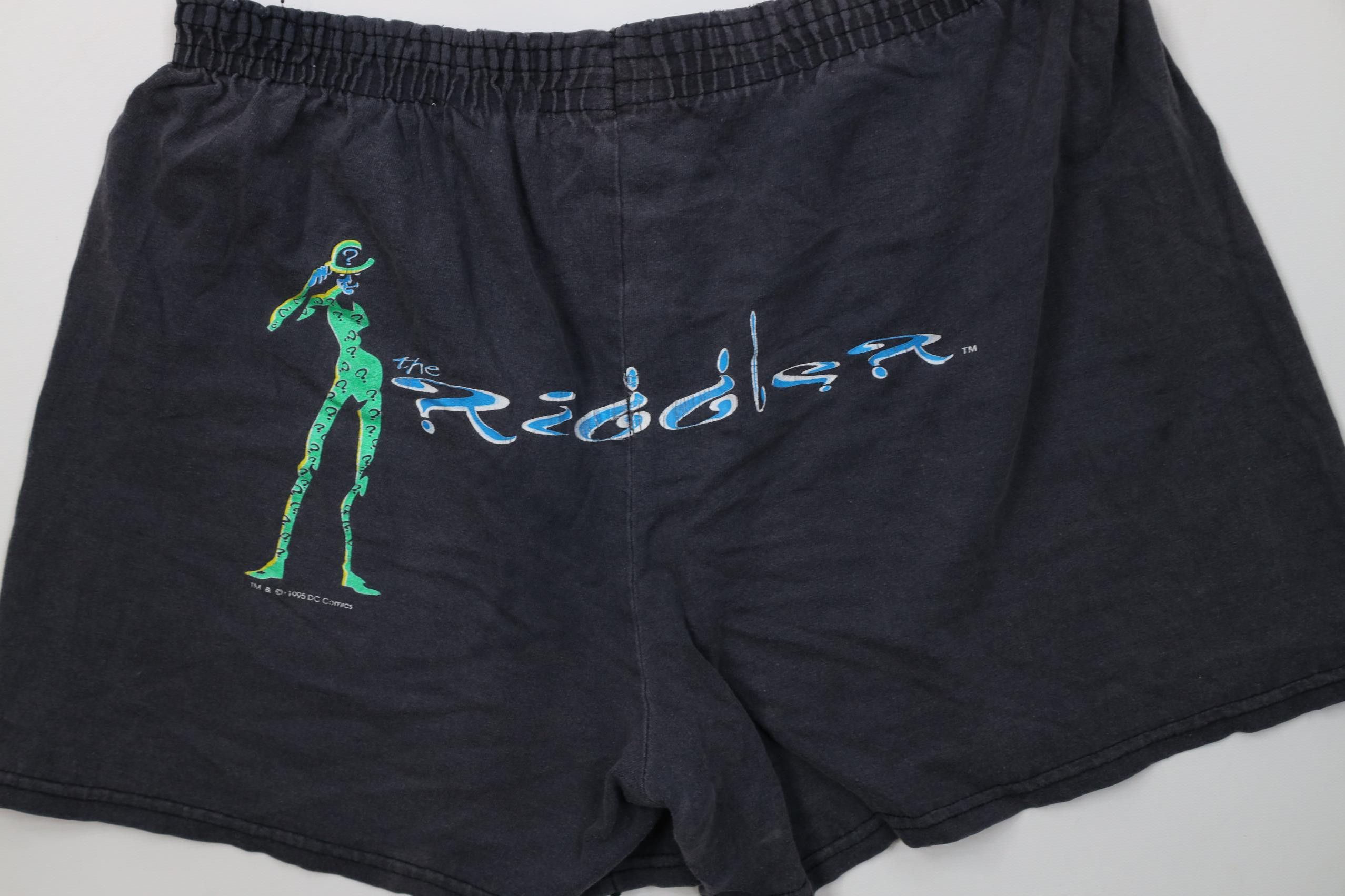 Vintage Vintage 90s Batman The Riddler Above Knee Short Shorts USA Size US 34 / EU 50 - 11 Thumbnail
