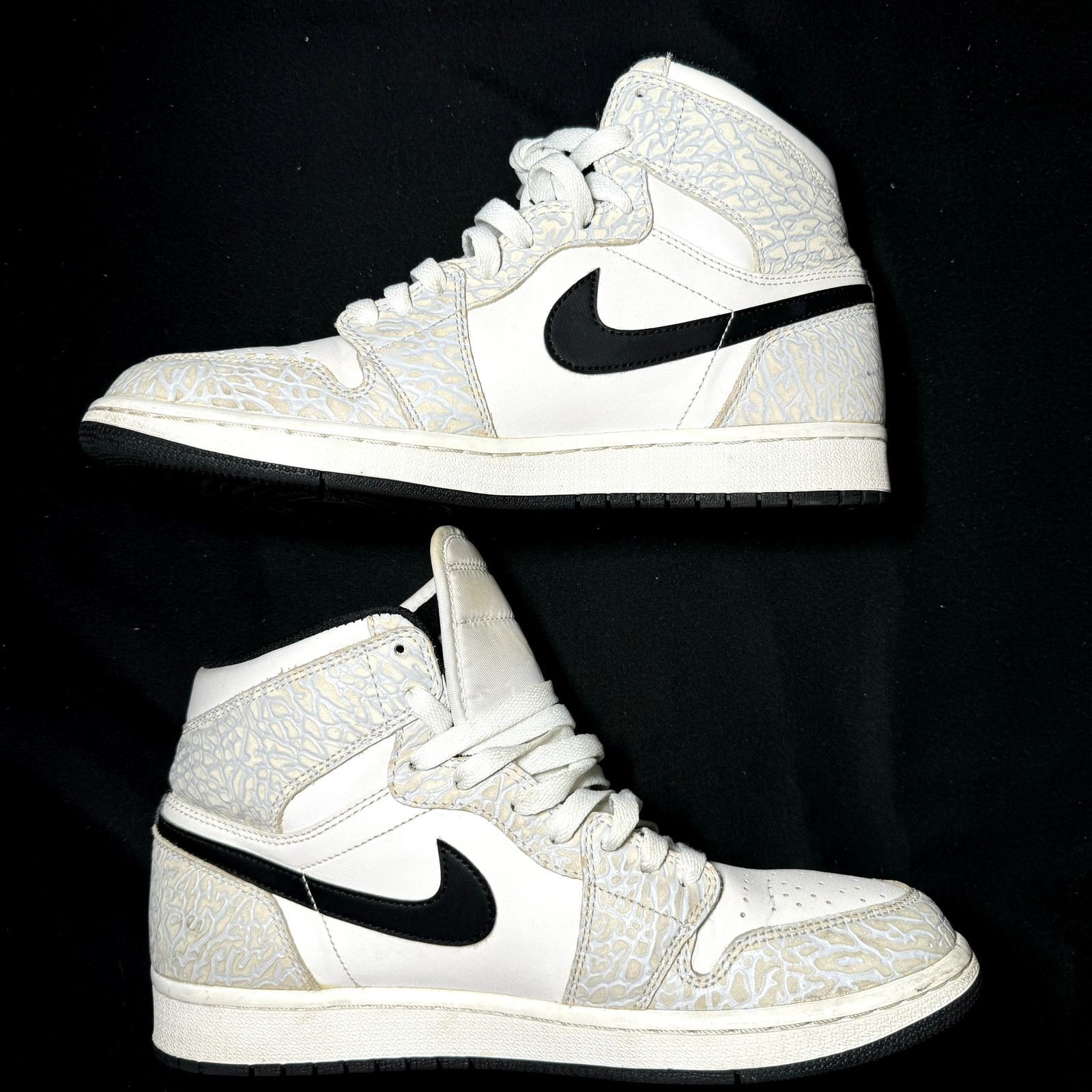 Jordan Brand × Nike Size 9.5 Air Jordan 1 Retro High White Elephant Men's Shoes Size US 9.5 / EU 42-43 - 3 Thumbnail