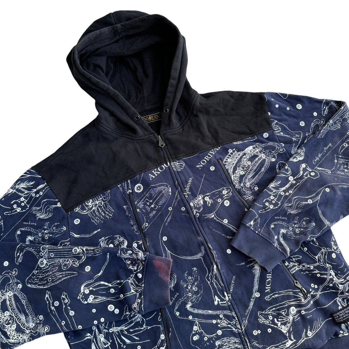 AKOO × Southpole × Vintage AKOO AOP Stars Constellations Y2K Skater Hoodie Southpole Size US XXL / EU 58 / 5 - 4 Thumbnail
