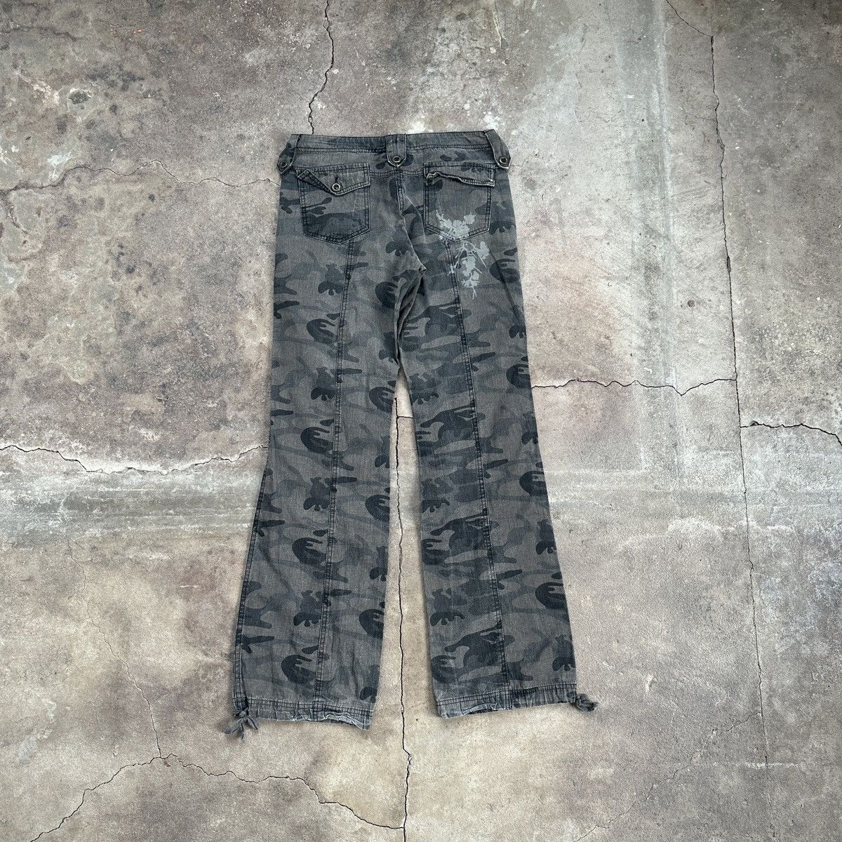 20471120 Vintage Camo Parachute Cotton Pants Size 28" / US 6 / IT 42 - 2 Thumbnail