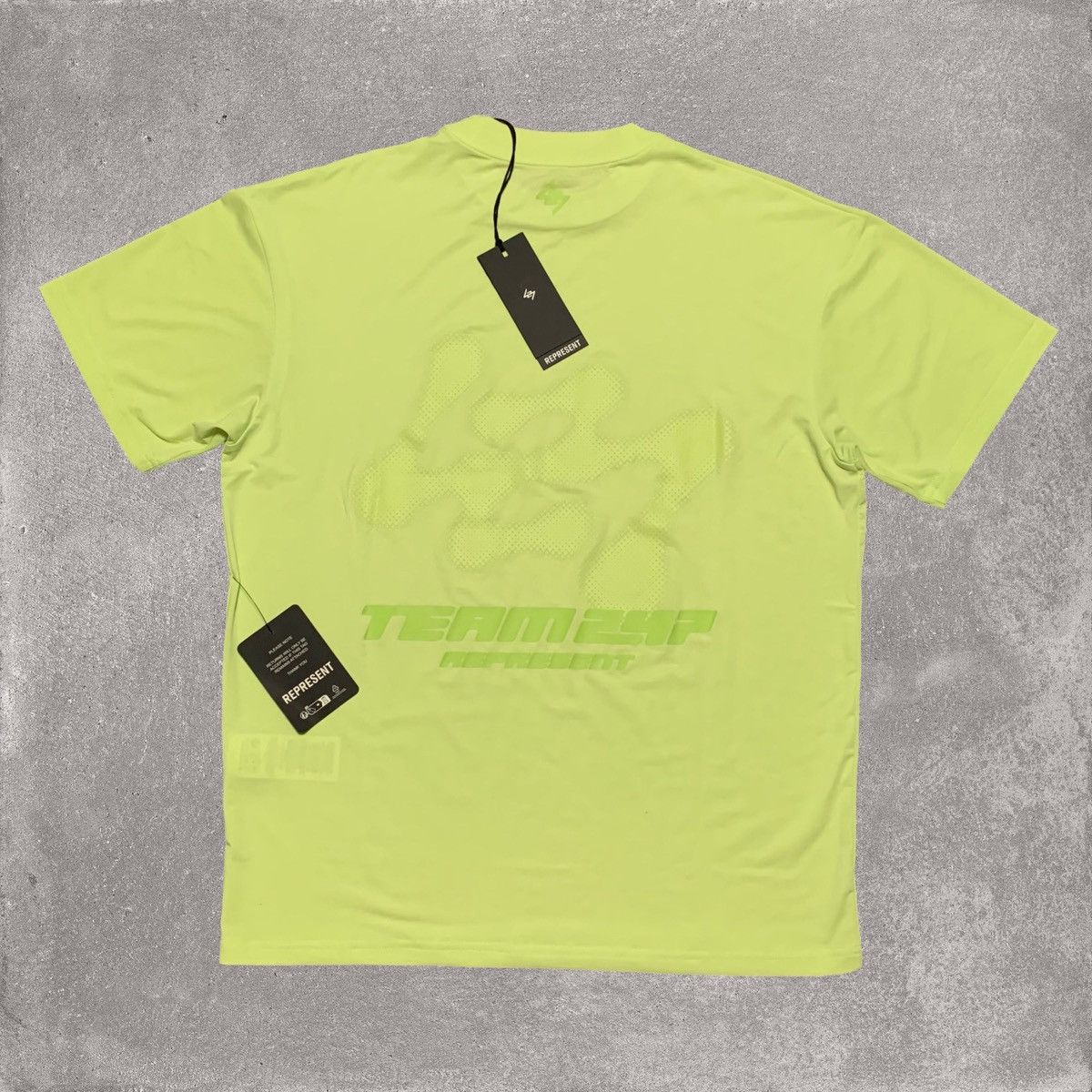 Represent Clo. Represent XS 247 Oversized Tee Shadow Lime Green Gym Top Size US M / EU 48-50 / 2 - 1 Thumbnail