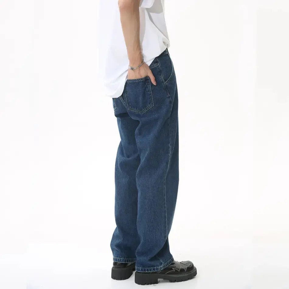Japanese Brand Retro wide leg loose straight leg jeans Size US 32 / EU 48 - 4 Thumbnail