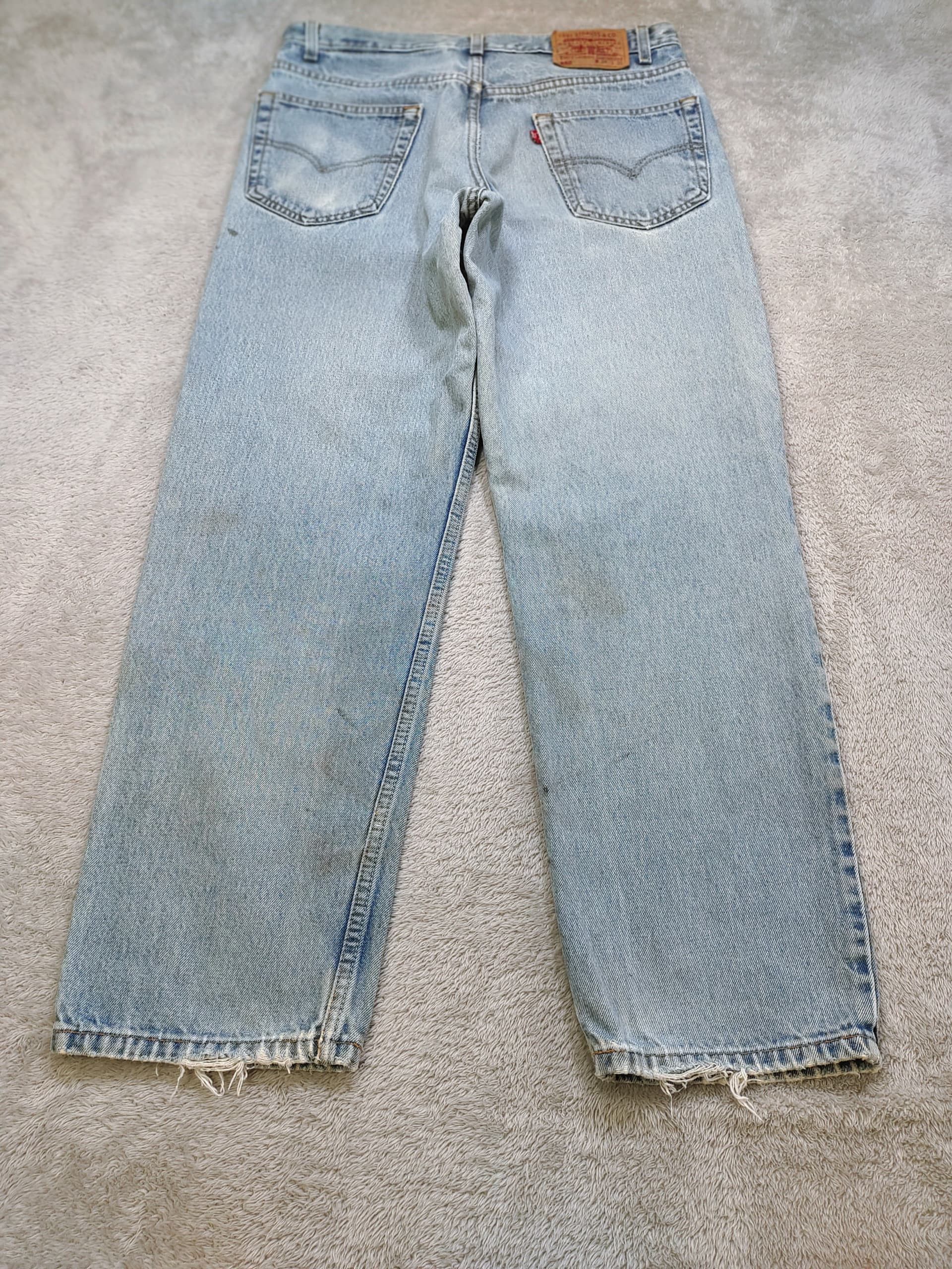 Levi's Vintage Levi’s 550 Relaxed Fit Distressed Light Wash Jeans Size US 34 / EU 50 - 9 Thumbnail