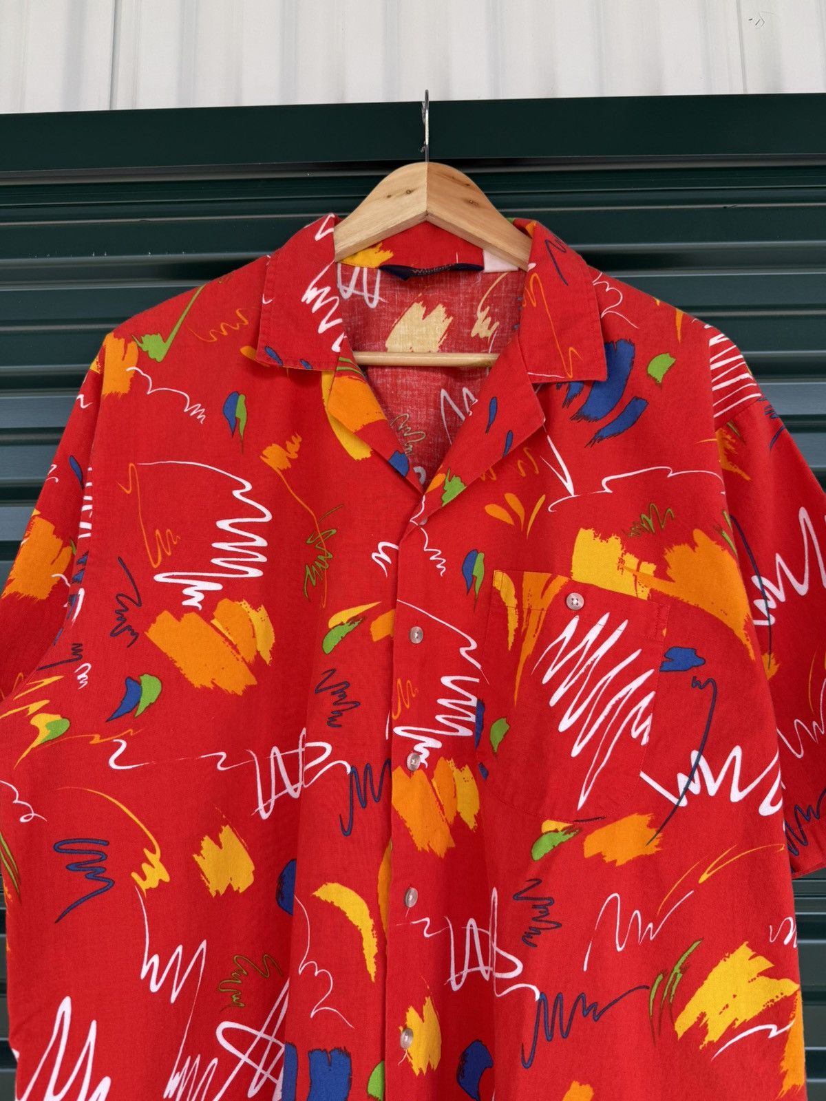 Vintage Vintage 90s Woolrich Paint Scribble Art Button Up Shirt Size US L / EU 52-54 / 3 - 3 Thumbnail