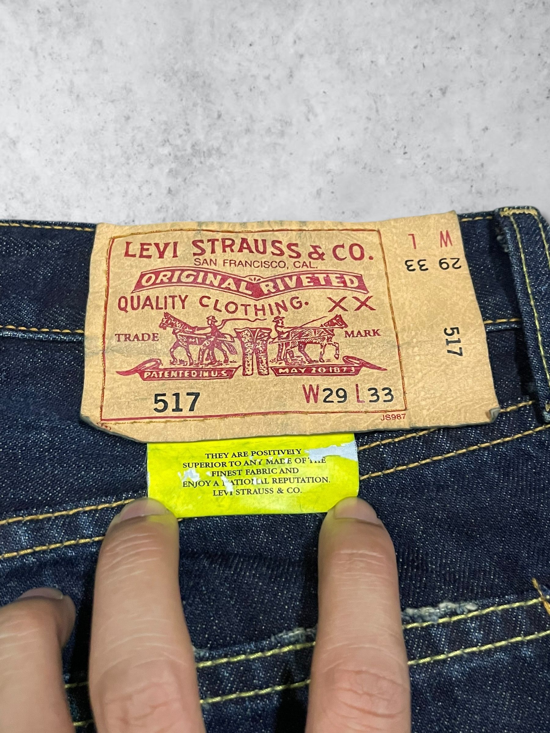 Levi's Vintage Y2K Levi’s Distressed Dark Blue Washed Bootcut Jeans Size US 29 - 11 Thumbnail