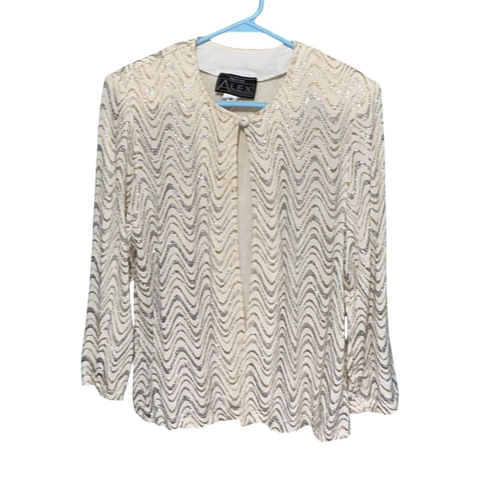 Alex Evenings Alex Evenings Petite Beaded Jacket – Medium Petite (MP) Size M / US 6-8 / IT 42-44 - 1 Thumbnail