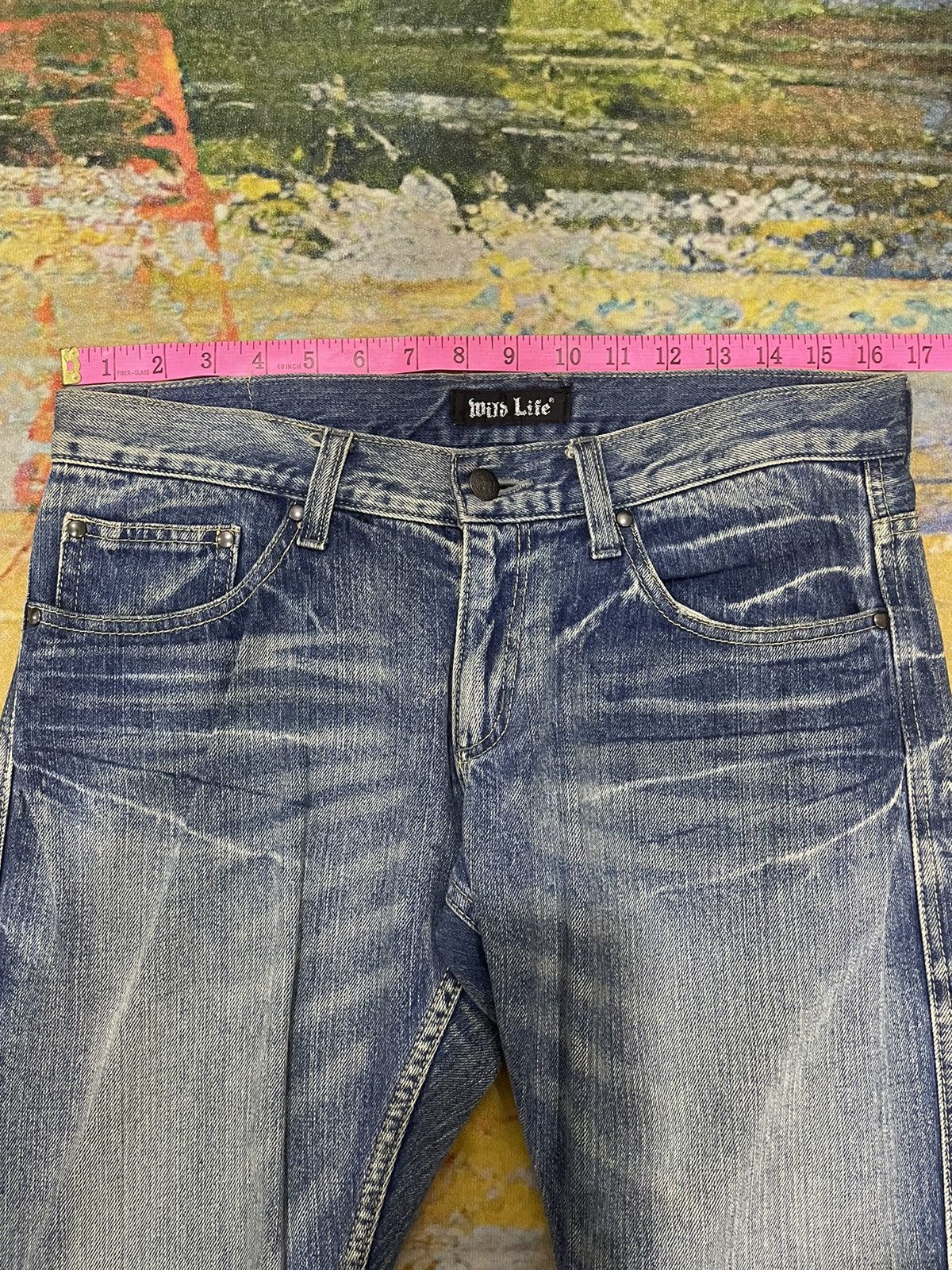 Japanese Brand Vintage Wild Life LGB Style Denim Pants Size US 33 - 10 Thumbnail