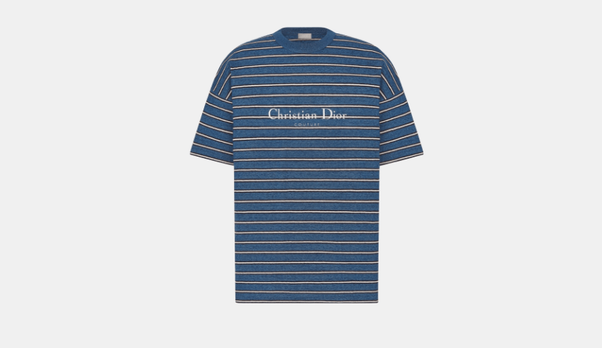 Dior o1w1db10525 493J67 Couture Oversized T-Shirt in Blue Size US L / EU 52-54 / 3 - 1 Thumbnail