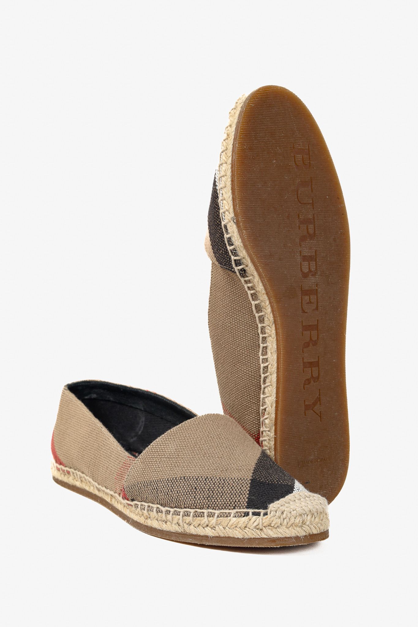 Burberry Burberry Hodgeson Canvas Check Espadrille Flat Shoe Size US 5 / IT 35 - 4 Thumbnail