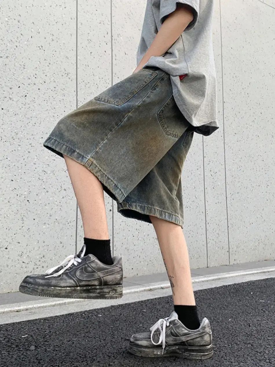 Japanese Brand Retro loose high street denim shorts Size US 32 / EU 48 - 2 Thumbnail