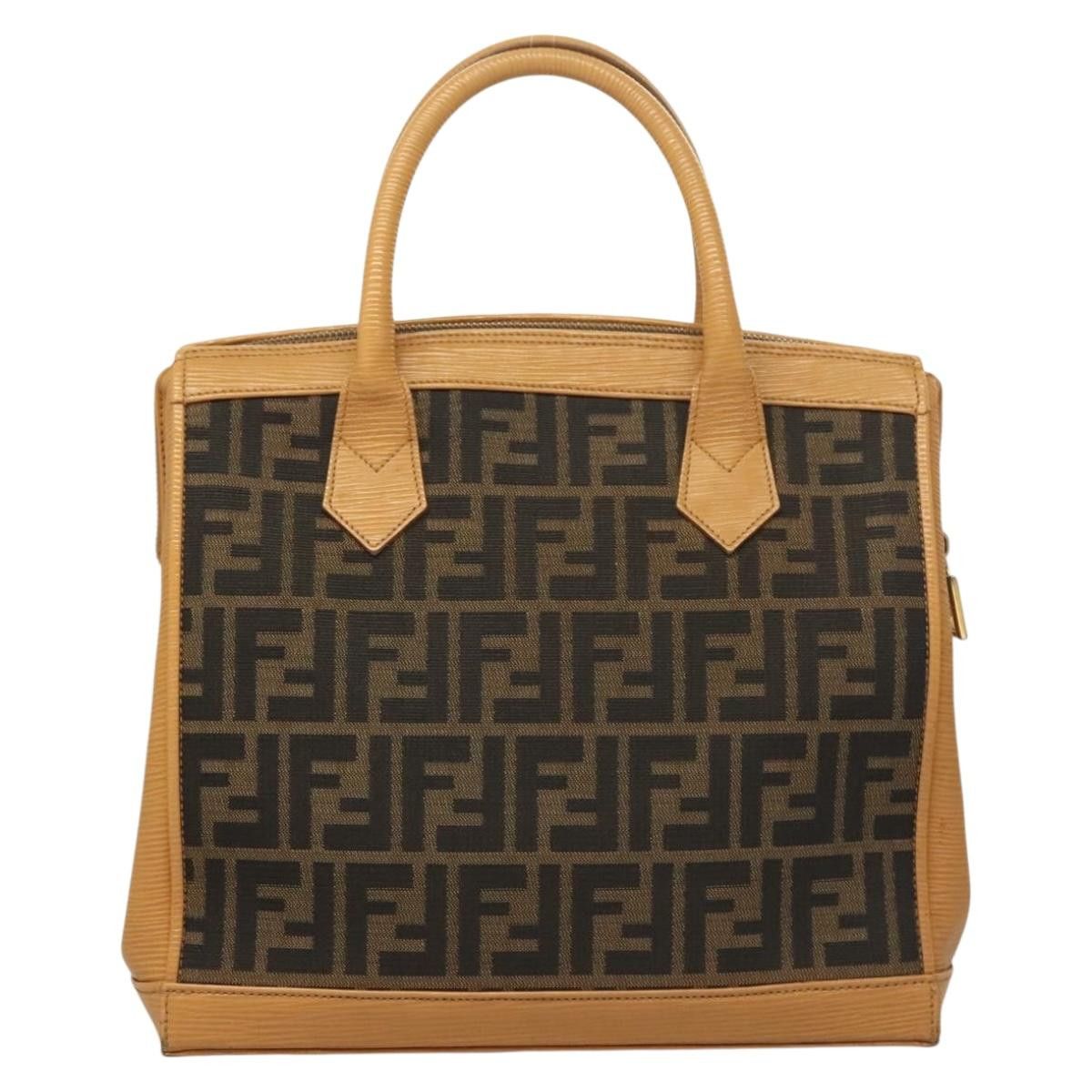 Fendi FENDI Zucca Canvas Hand Bag Brown Black Size ONE SIZE - 3 Thumbnail