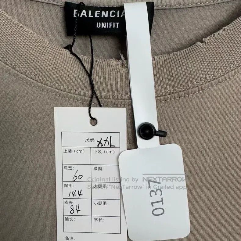 Balenciaga Balenciaga Mosaic Destroyed Letter Logo Short Sleeve Size US XXL / EU 58 / 5 - 2 Thumbnail