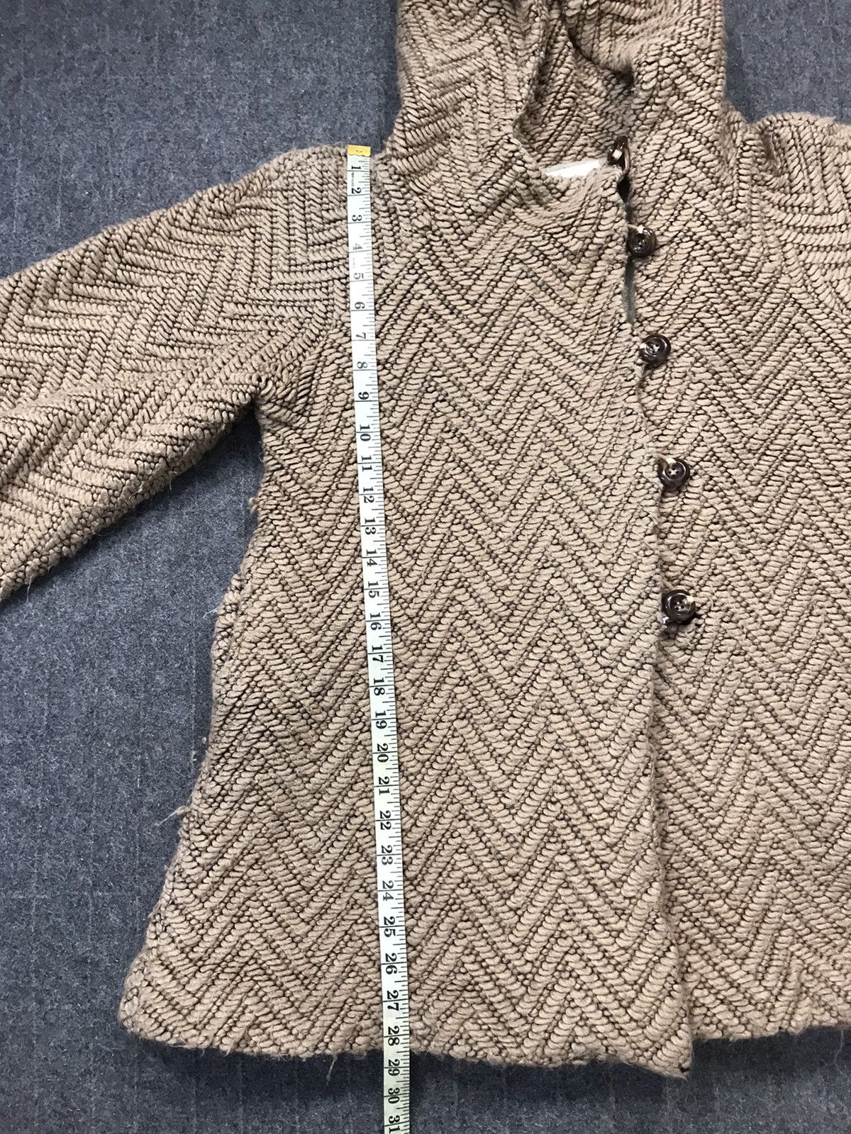 Issey Miyake Tsumori Chisato Issey Miyake Knit Shevron Hooded Jacket Size M / US 6-8 / IT 42-44 - 10 Thumbnail