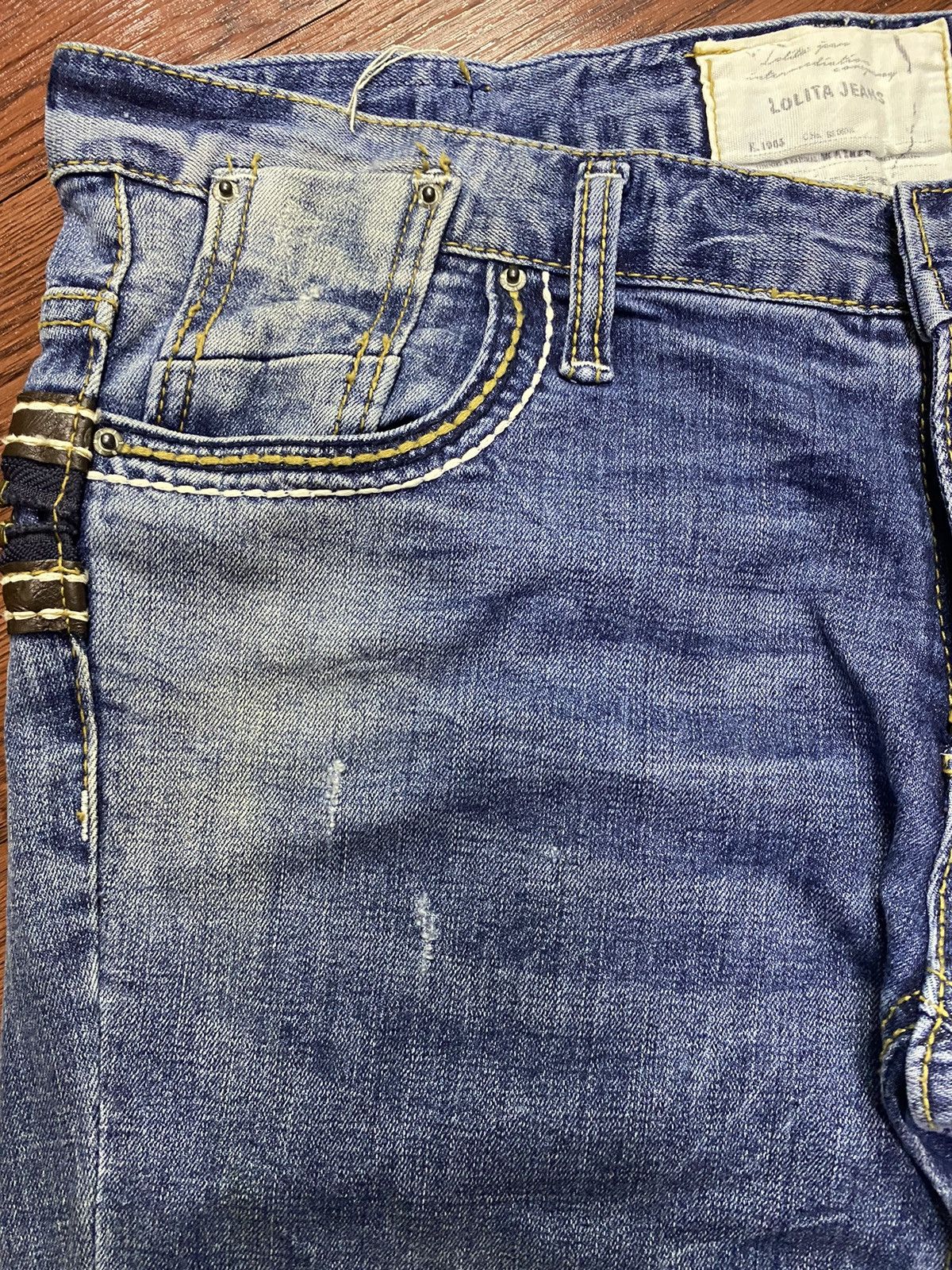 Japanese Brand Japanese Brands Lolita Y2K Distressed Skinny Jeans Size US 32 / EU 48 - 7 Thumbnail