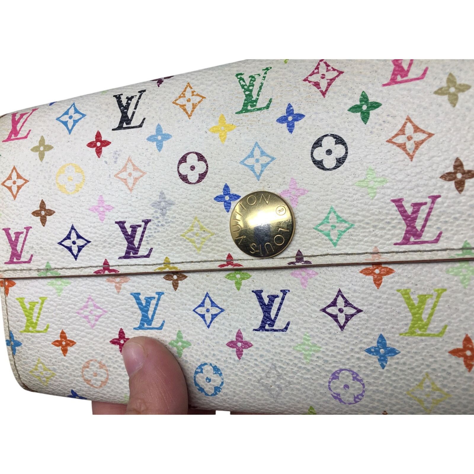 Louis Vuitton Louis Vuitton White Multicolor Takashi Murakami Long Wallet Size ONE SIZE - 11 Thumbnail