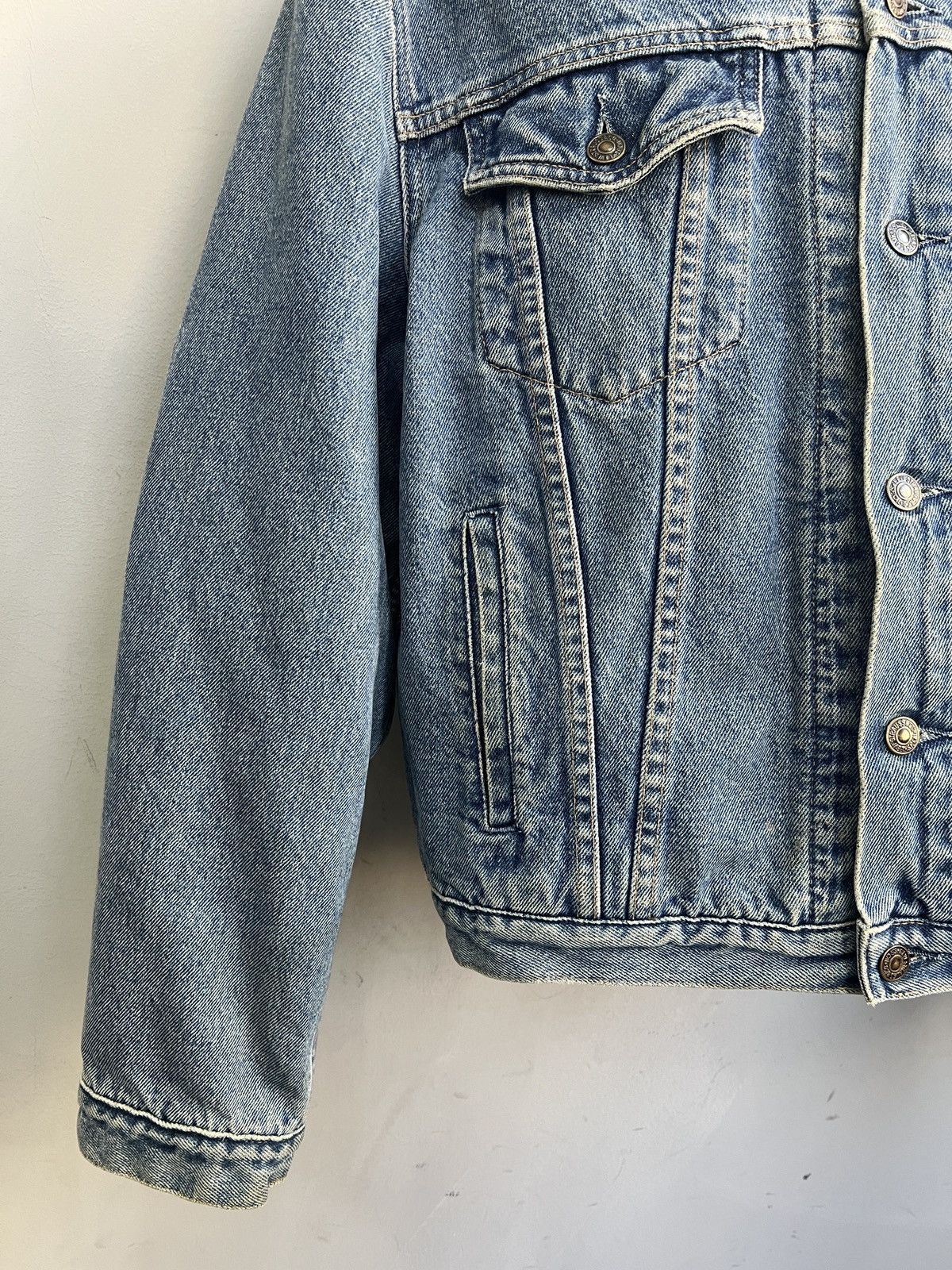 Levi's Vintage 90s Levis trucker jacket leather collar retro Size US M / EU 48-50 / 2 - 5 Thumbnail