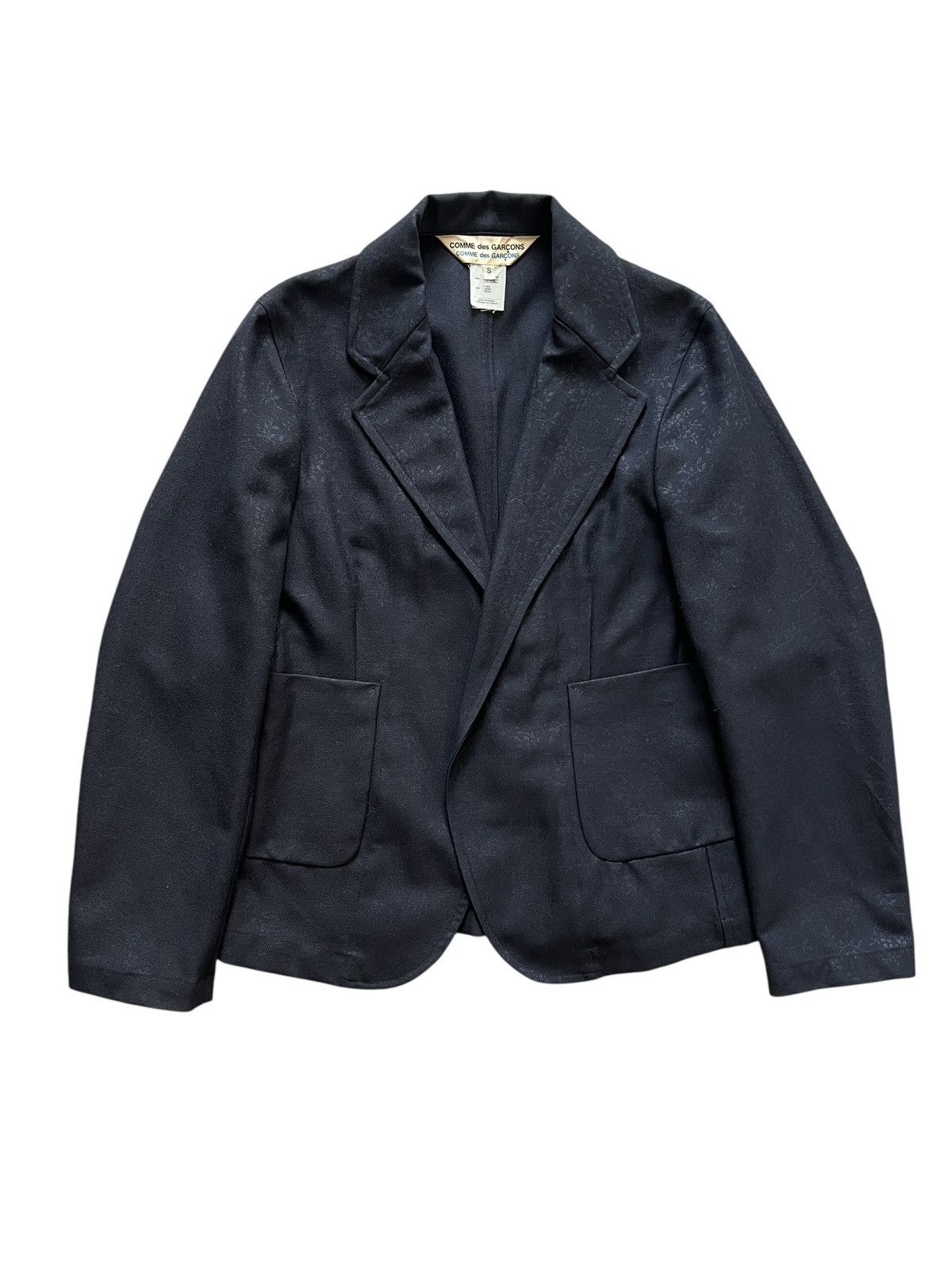 Comme des Garcons Comme des Garcons Floral Motif Buttonless Blazer Jacket Size S / US 4 / IT 40 - 1 Thumbnail