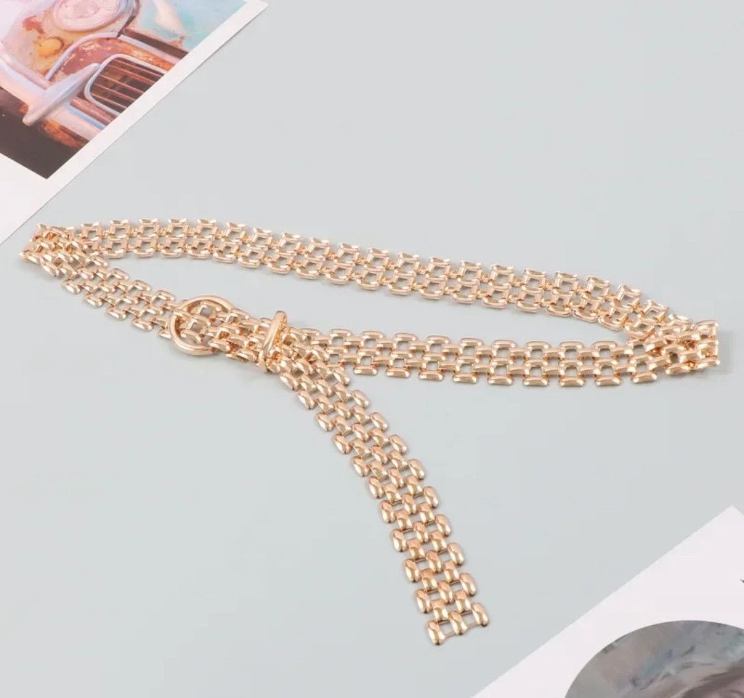 Jewelry Gold Plated Bead Chain Belt Women Classy Size ONE SIZE - 2 Thumbnail