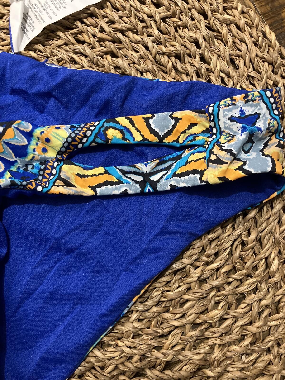 Bar III NWT Bar lll Blue and Multi Color Bikini Bottom Size L Size ONE SIZE - 2 Thumbnail