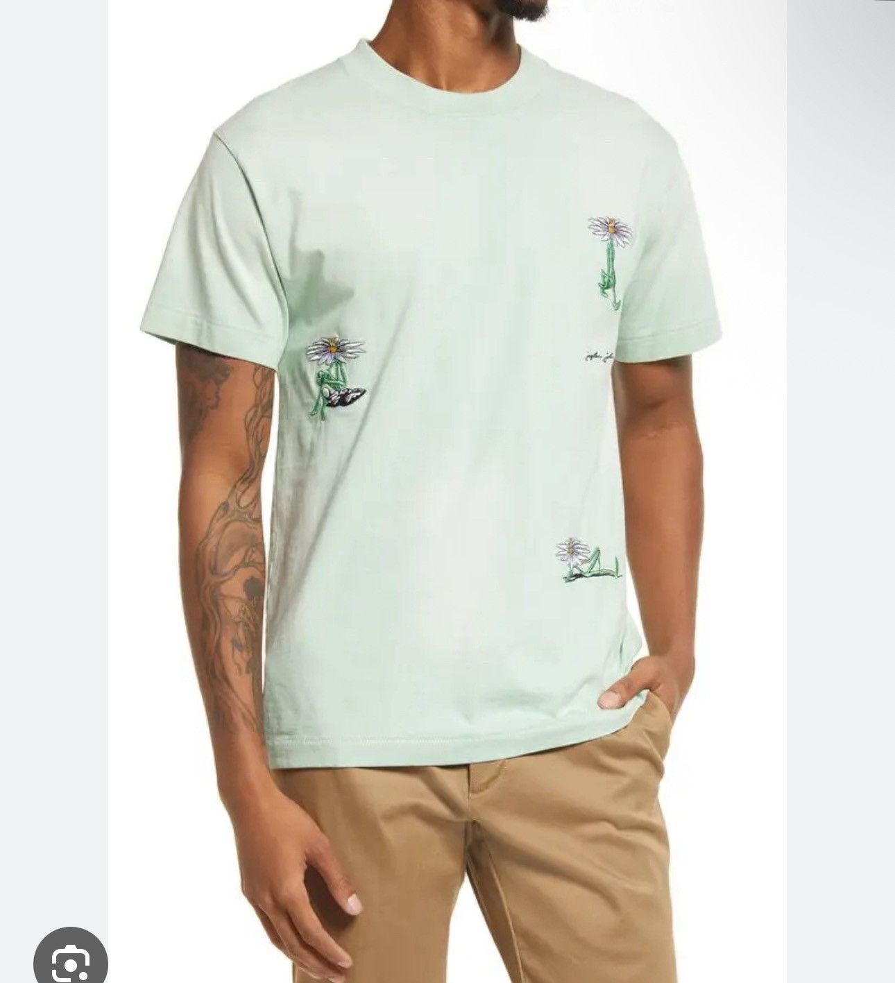 Jungles Jungles light green embroidered t shirt Size US L / EU 52-54 / 3 - 1 Thumbnail