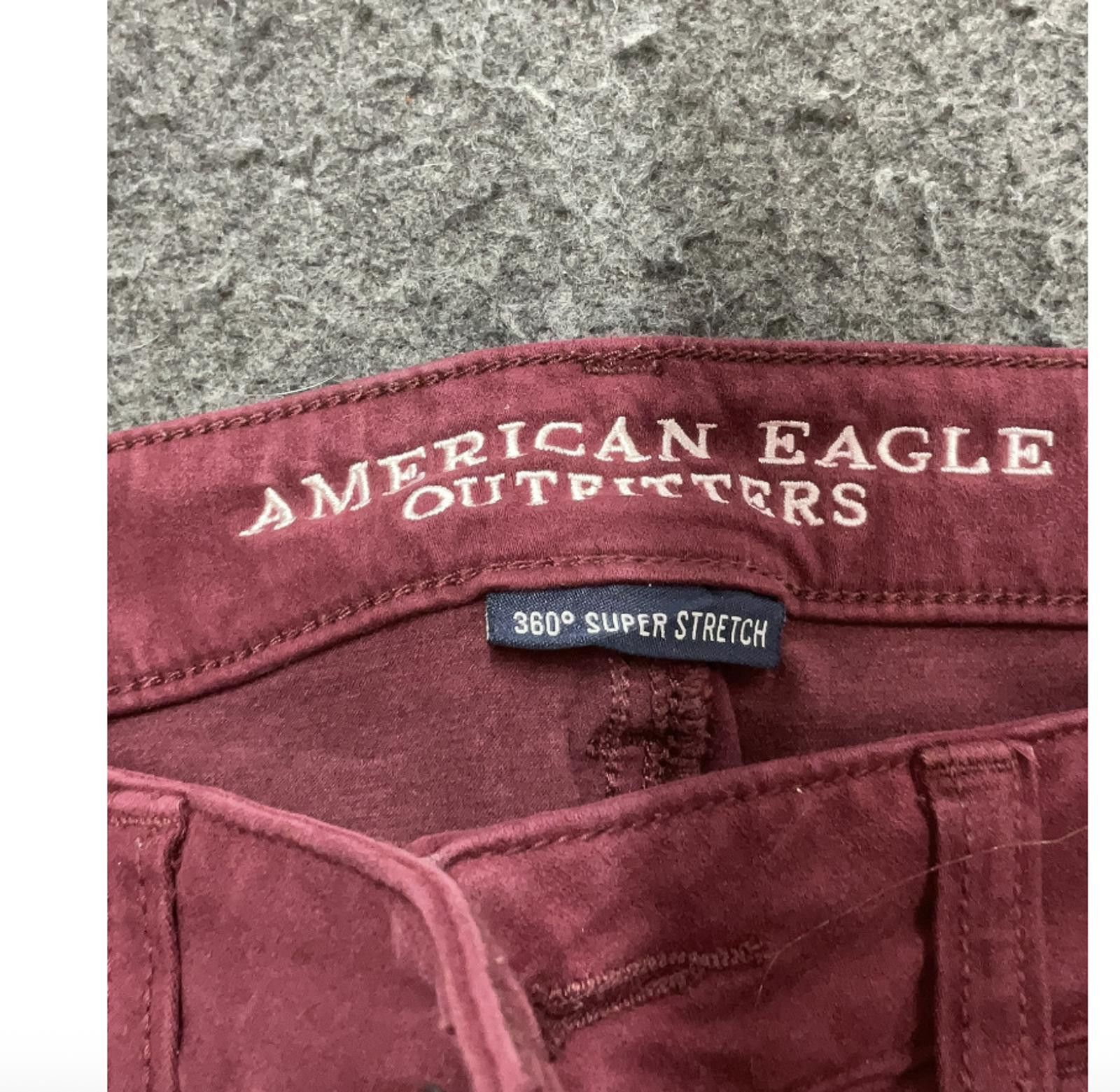 American Eagle Outfitters American Eagle Outfitters Burgundy Mid Rise Jegging Size 10R Size 32" / US 10 / IT 46 - 3 Thumbnail