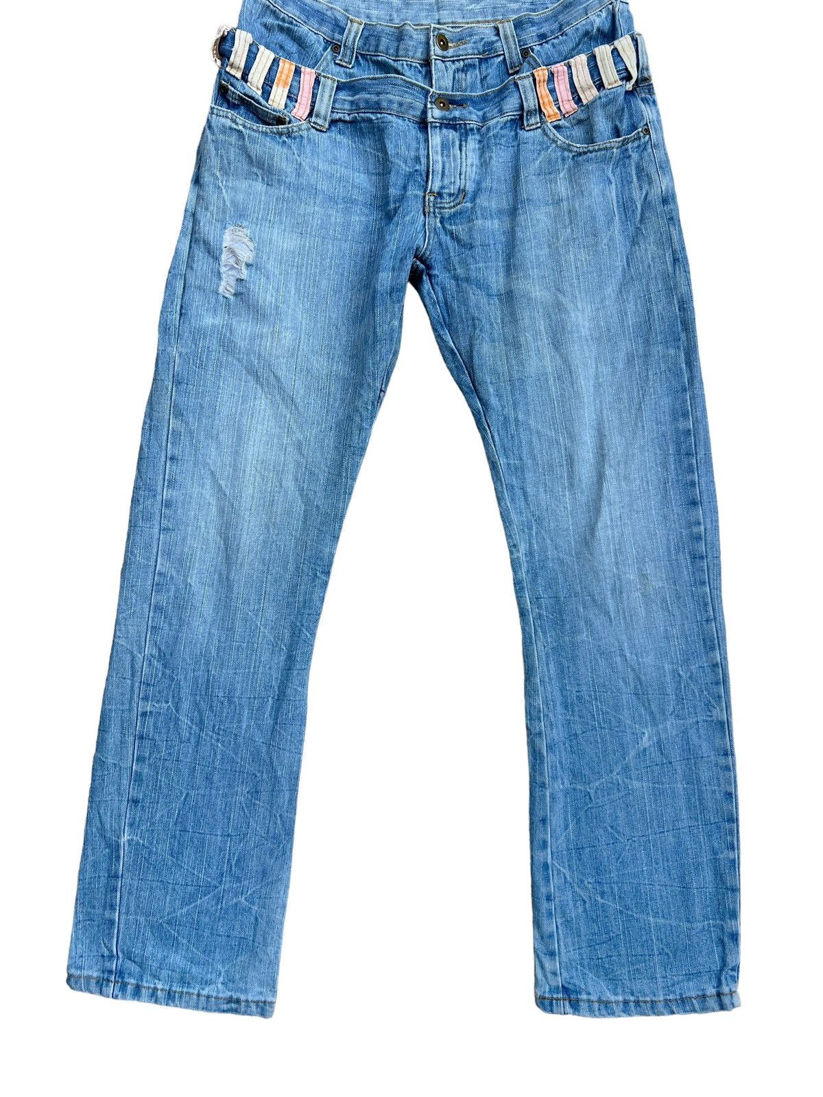 Japanese Brand Japanese Brand Double Waist Denim Jeans 34x32.5 Size US 34 / EU 50 - 2 Thumbnail